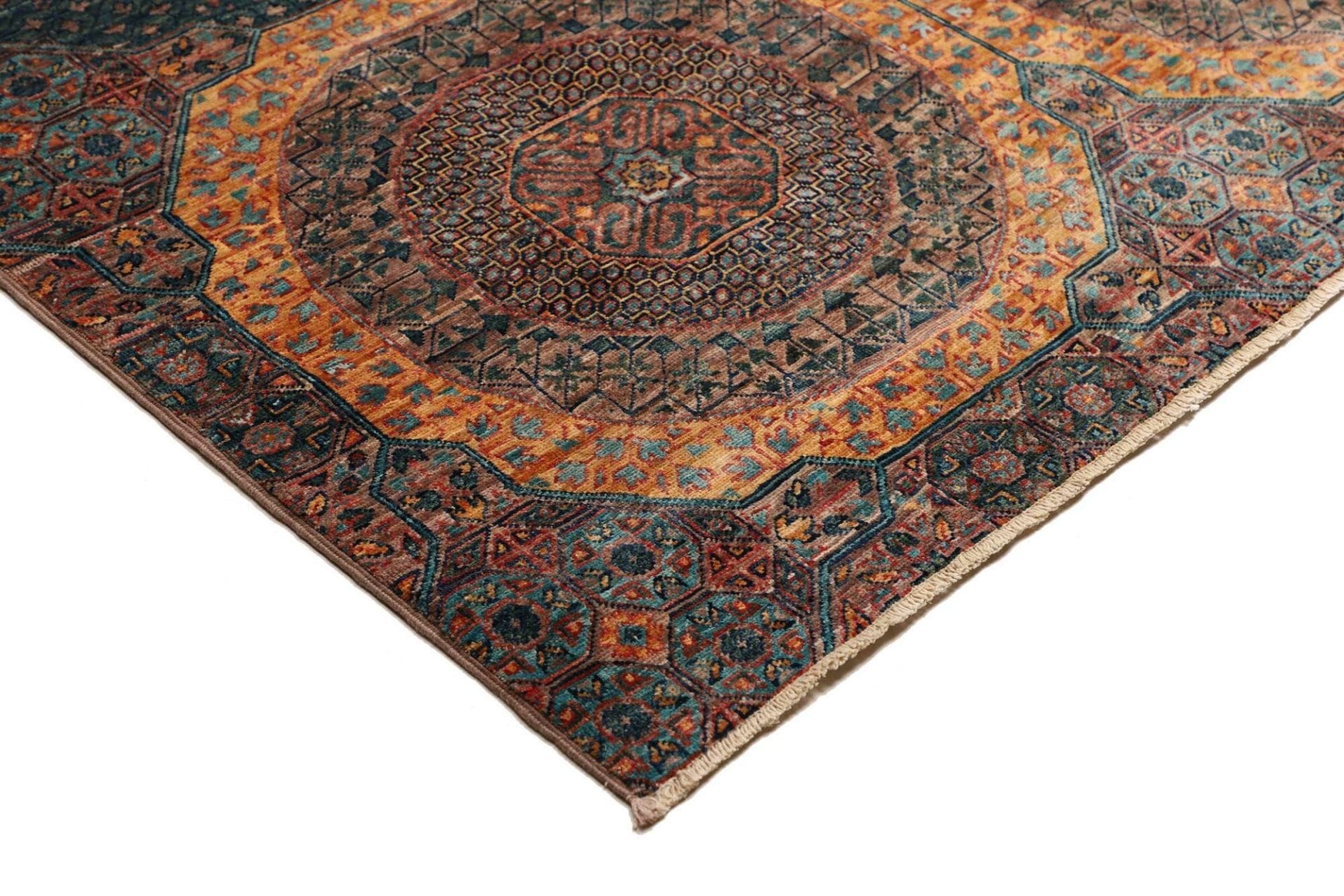 mamluk-orientteppich-247-x-306-cm-handgeknupft-seide-wolle-3 Handgeknüpfter Mamluk Orientteppich 247 × 306 cm