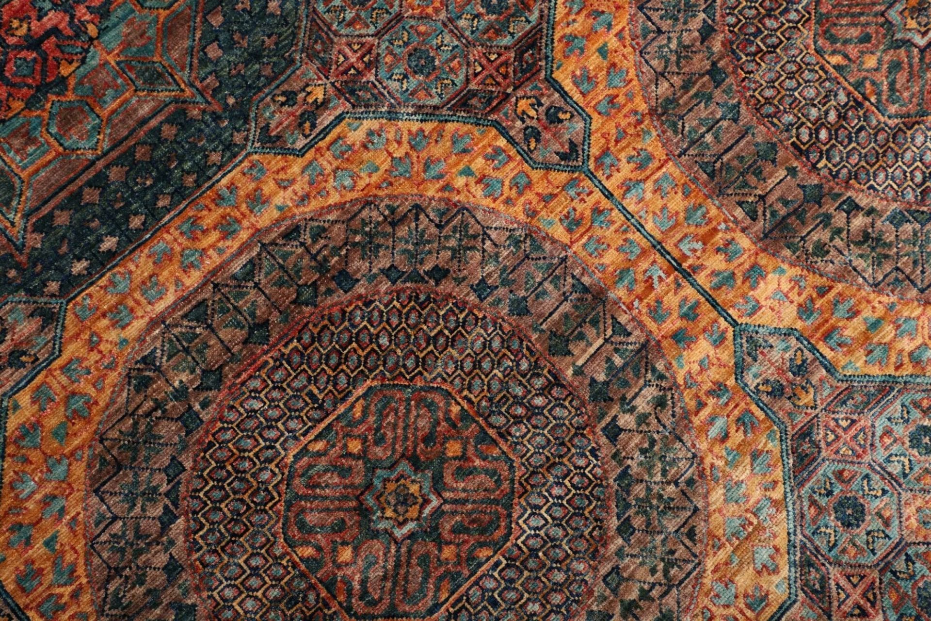 mamluk-orientteppich-247-x-306-cm-handgeknupft-seide-wolle-4 Handgeknüpfter Mamluk Orientteppich 247 × 306 cm