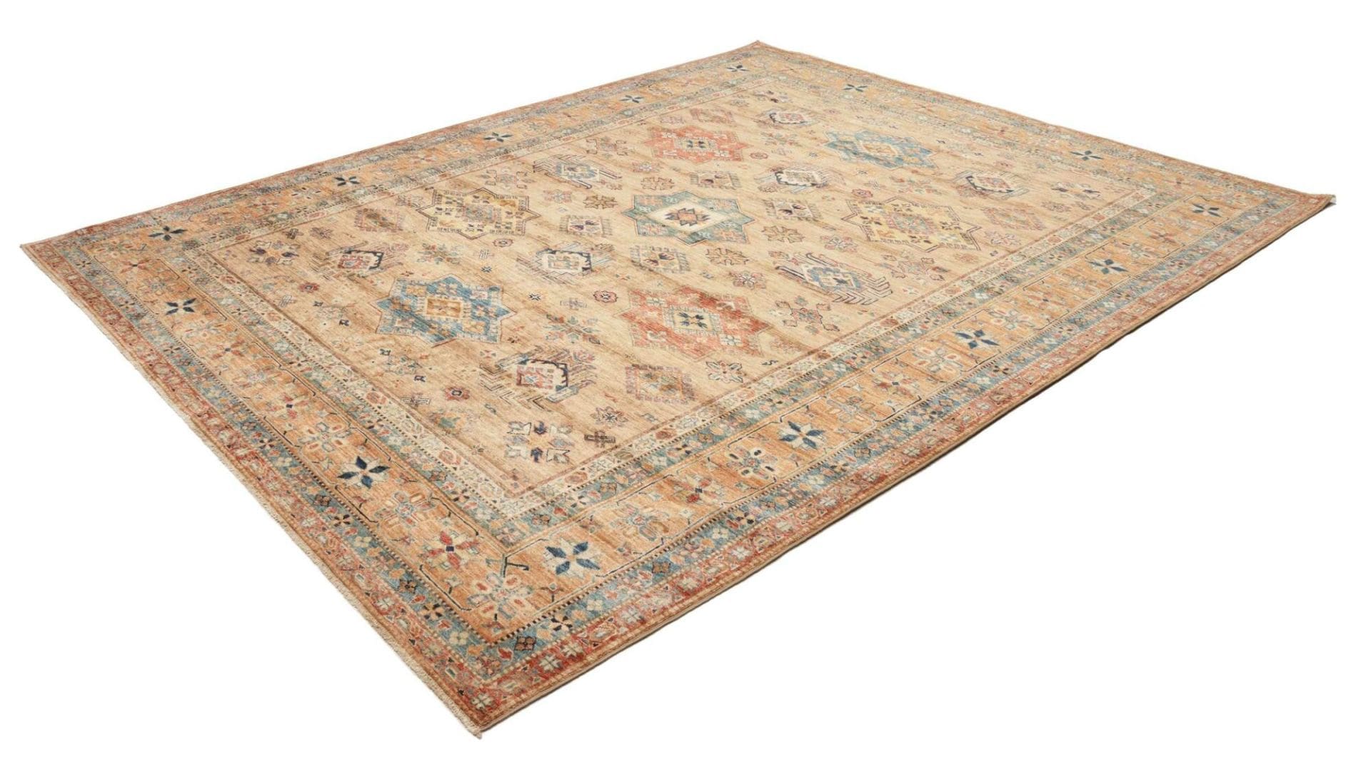 Kazak Orientteppich 249 × 299 cm aus Wolle, handgeknüpft