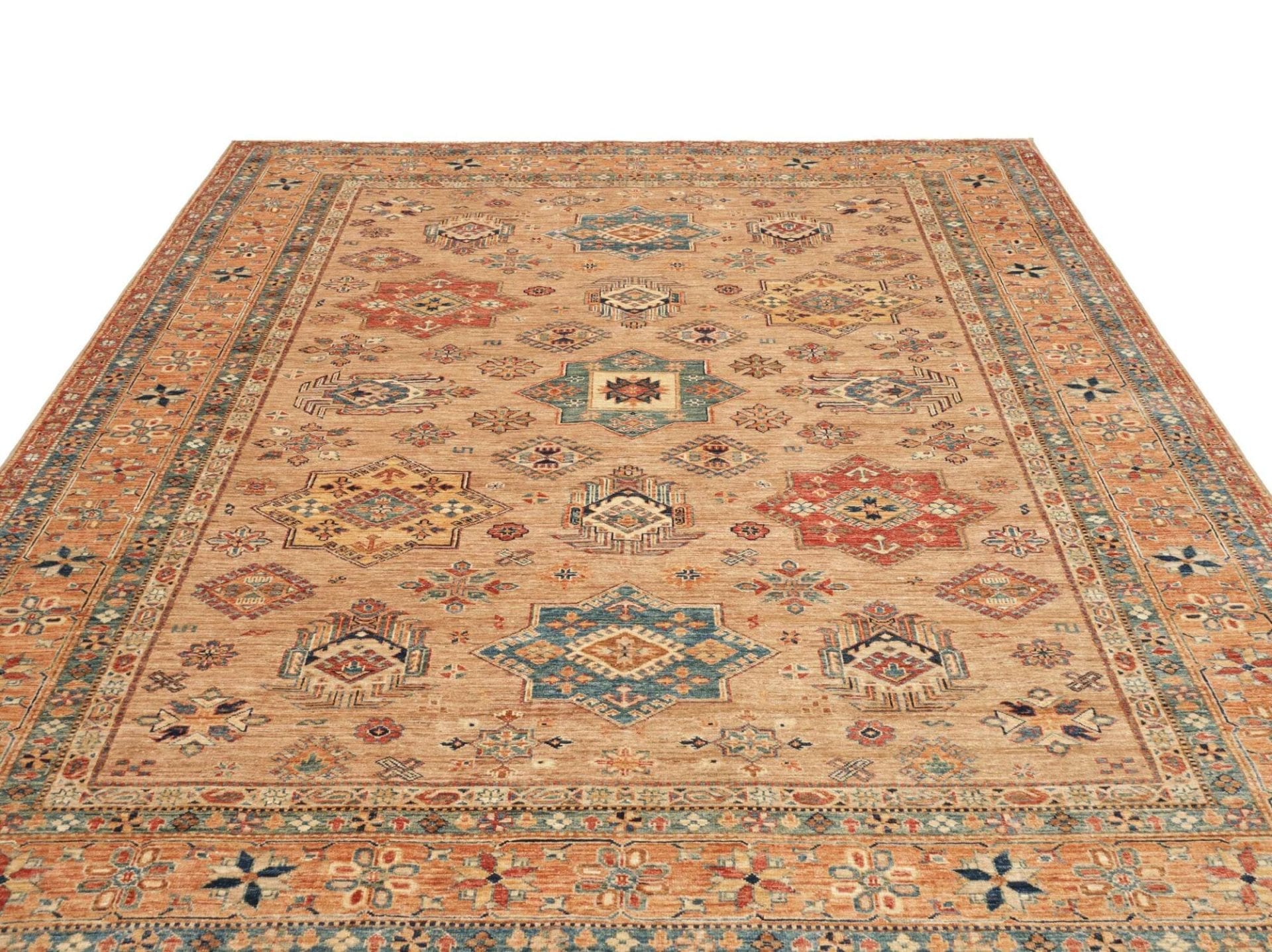 Kazak Orientteppich 249 × 299 cm aus Wolle, handgeknüpft