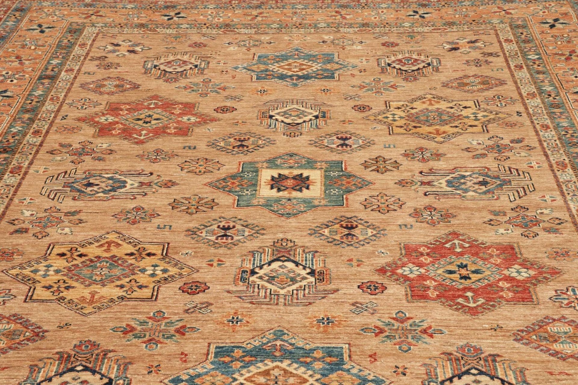 Kazak Orientteppich 249 × 299 cm aus Wolle, handgeknüpft