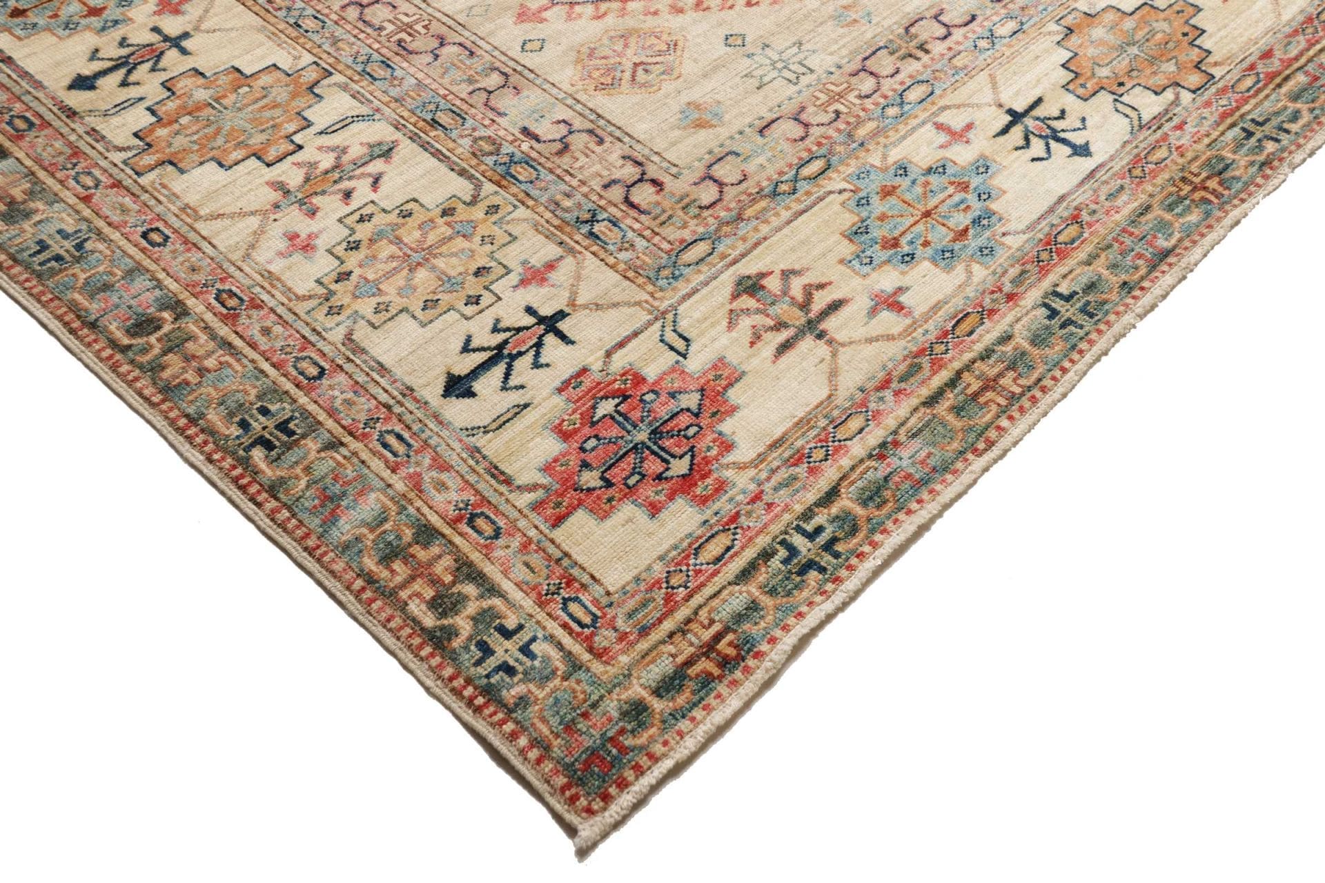 kazak-teppich-280-x-370-cm-geometrische-muster-handgeknupft-4 Handgeknüpfter Kazak Orientteppich, 280 × 370 cm, Wolle