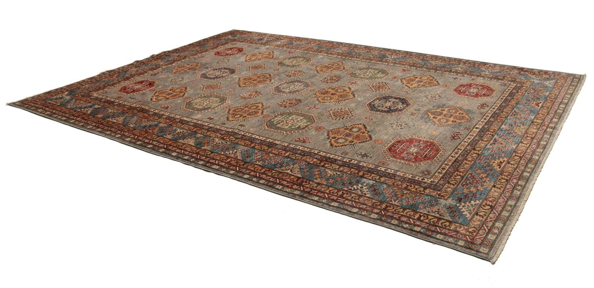 kazak-teppich-280-x-374-cm-handgeknupft-schurwolle-orientteppich-2 Handgeknüpfter Kazak Orientteppich 280 × 374 cm