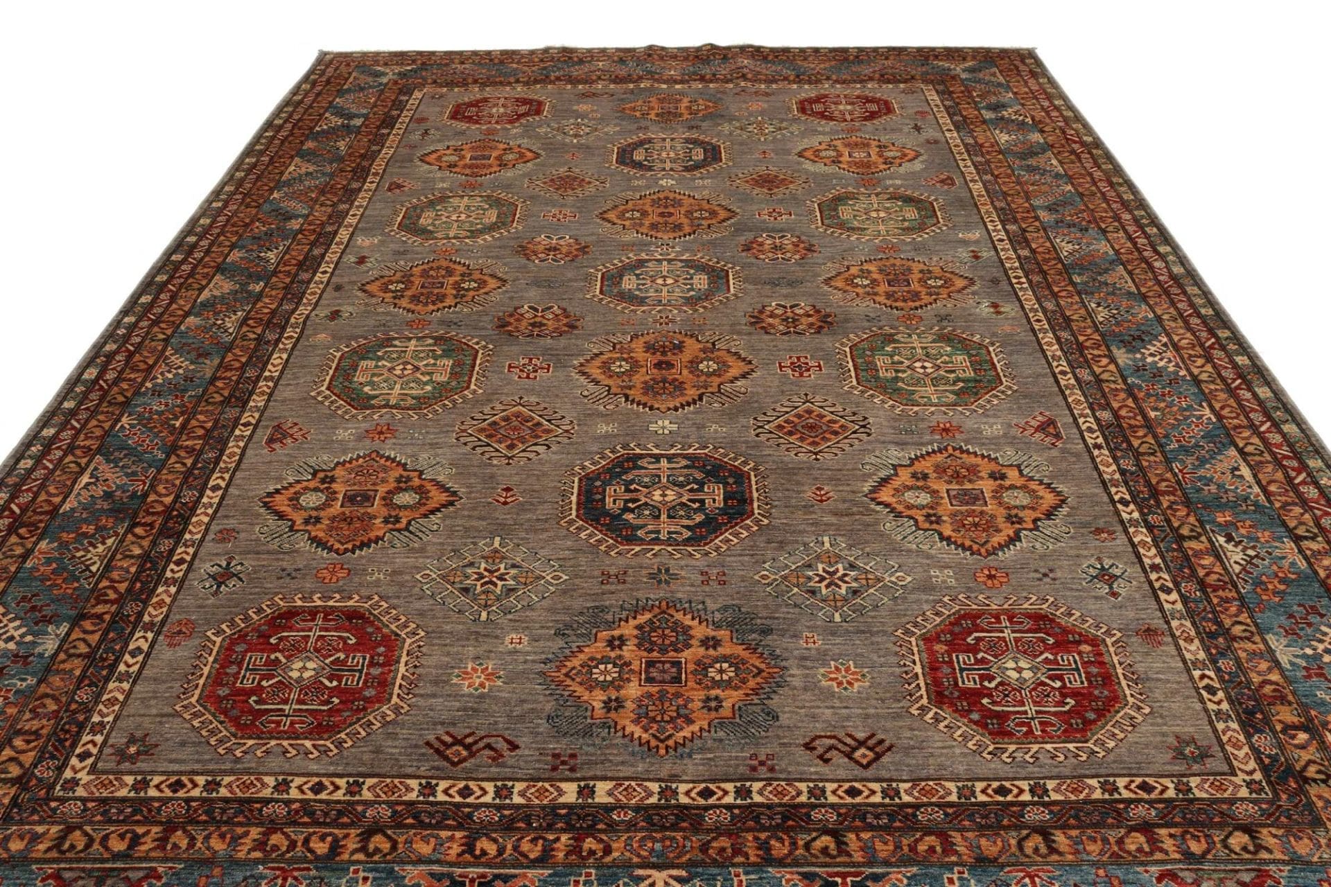 kazak-teppich-280-x-374-cm-handgeknupft-schurwolle-orientteppich-3 Handgeknüpfter Kazak Orientteppich 280 × 374 cm