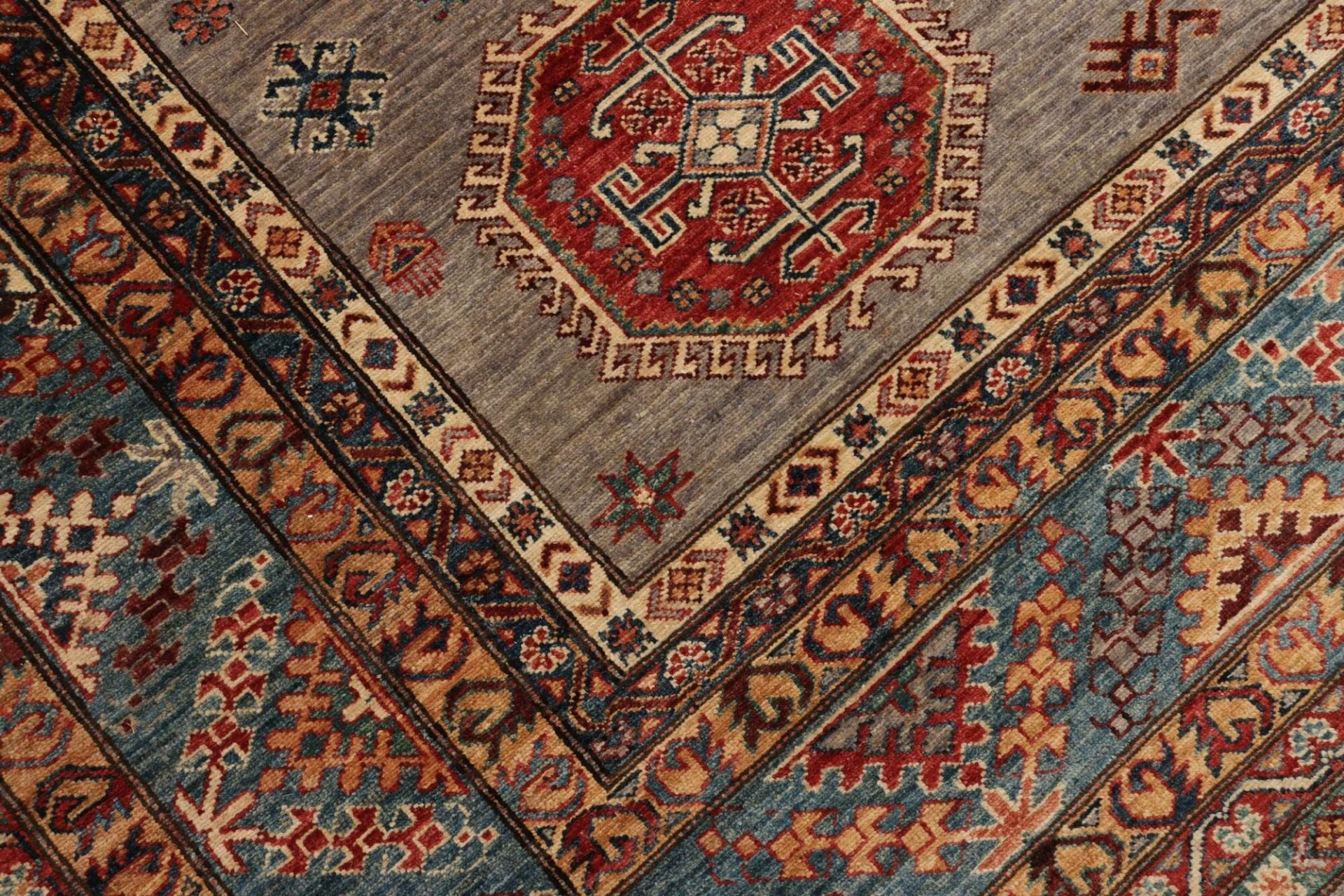 kazak-teppich-280-x-374-cm-handgeknupft-schurwolle-orientteppich-5 Handgeknüpfter Kazak Orientteppich 280 × 374 cm