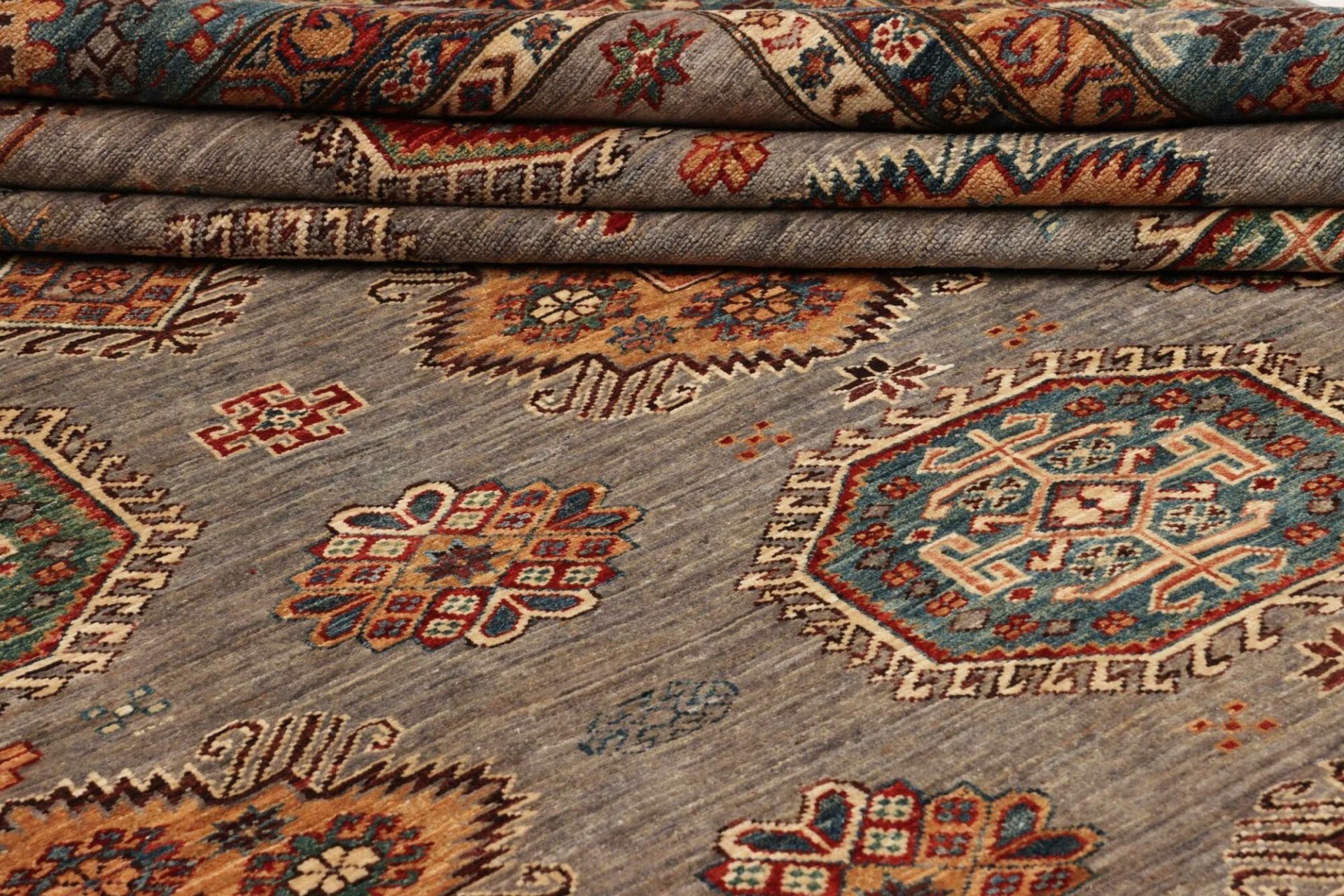 kazak-teppich-280-x-374-cm-handgeknupft-schurwolle-orientteppich-9 Handgeknüpfter Kazak Orientteppich 280 × 374 cm
