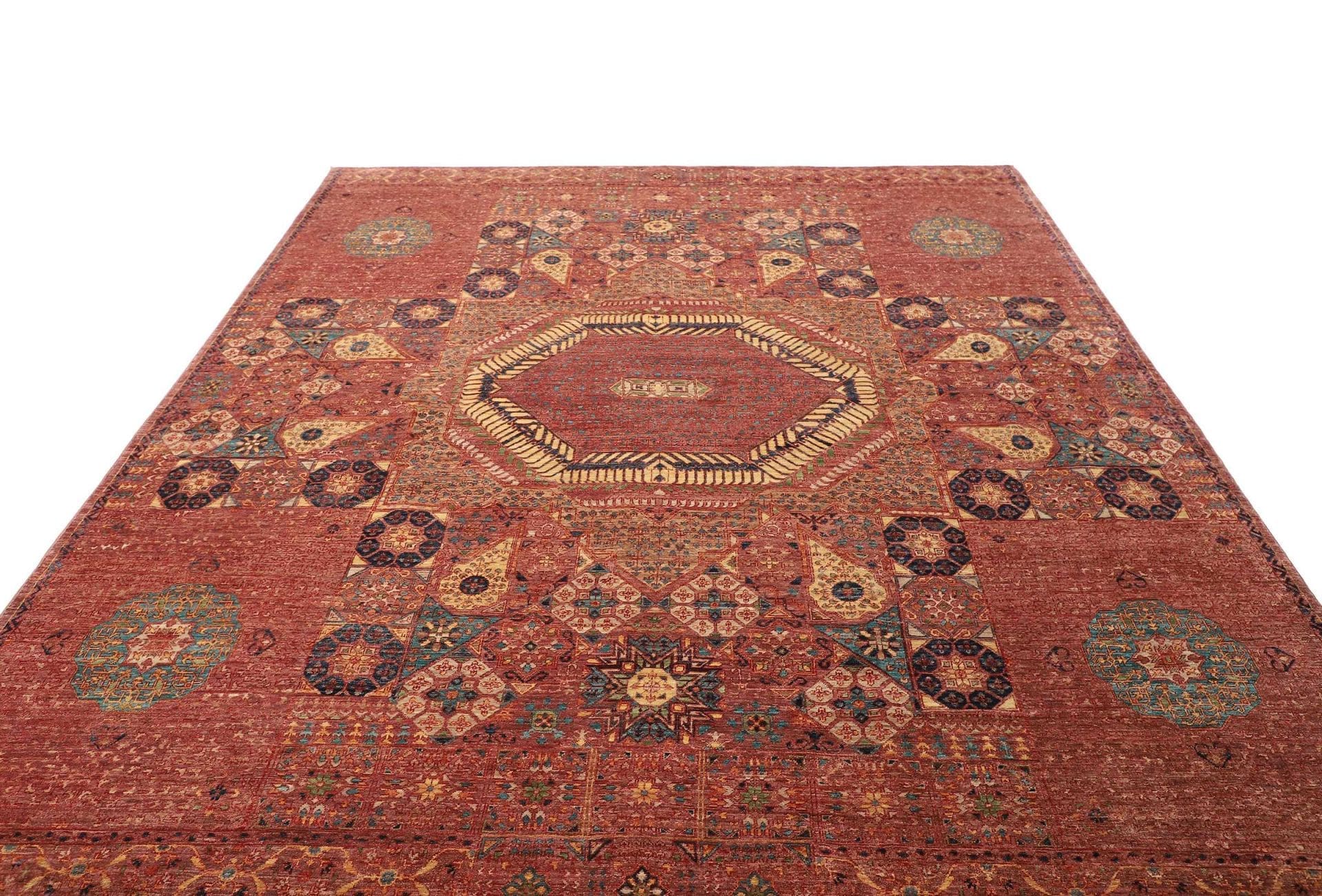 mamluk-orientteppich-248-x-306cm-seide-handgeknupft-3 Handgeknüpfter Mamluk Orientteppich 248 × 306 cm