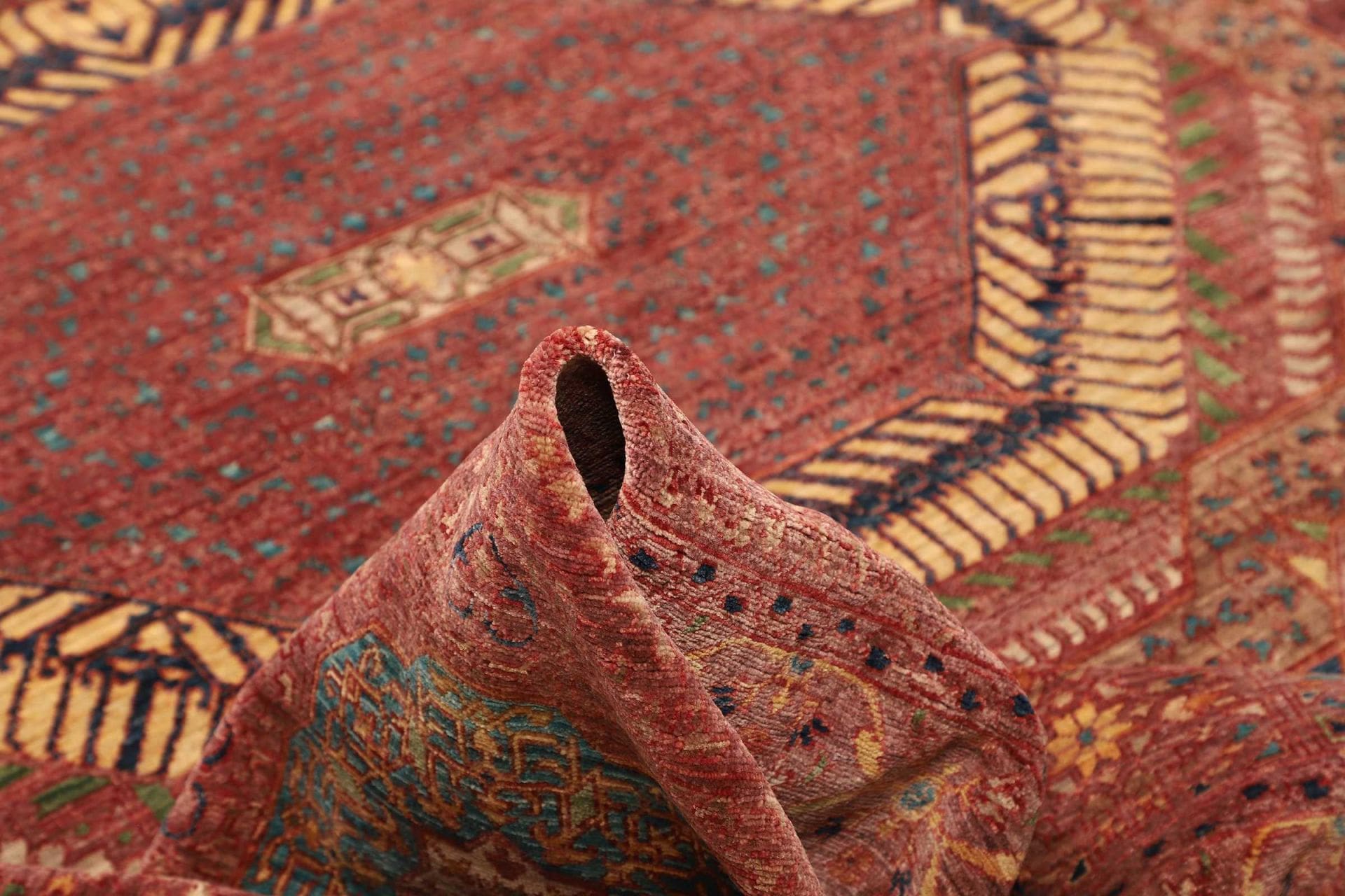 mamluk-orientteppich-248-x-306cm-seide-handgeknupft-8 Handgeknüpfter Mamluk Orientteppich 248 × 306 cm