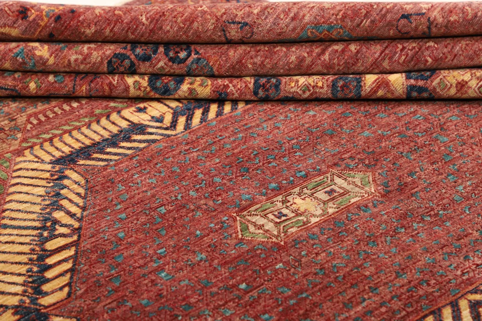 mamluk-orientteppich-248-x-306cm-seide-handgeknupft-9 Handgeknüpfter Mamluk Orientteppich 248 × 306 cm
