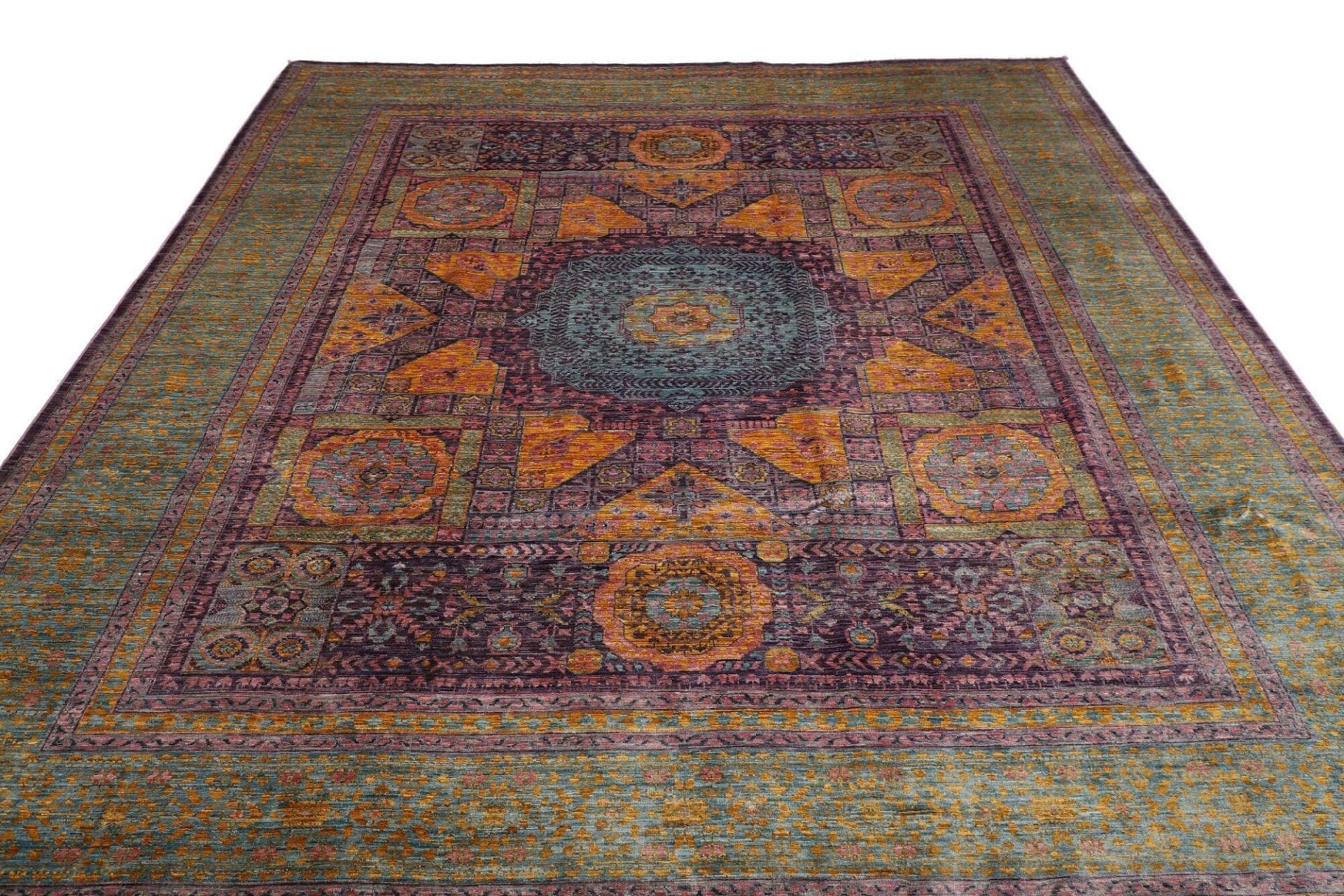 Mamluk Orientteppich 246 × 303 cm aus Wolle, handgeknüpft