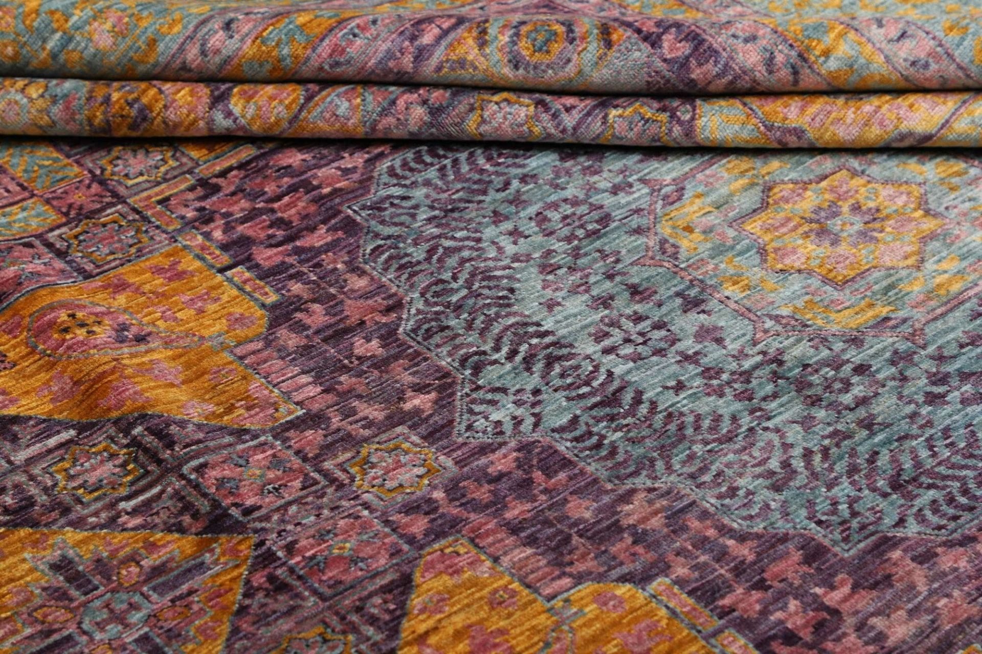 Mamluk Orientteppich 246 × 303 cm aus Wolle, handgeknüpft