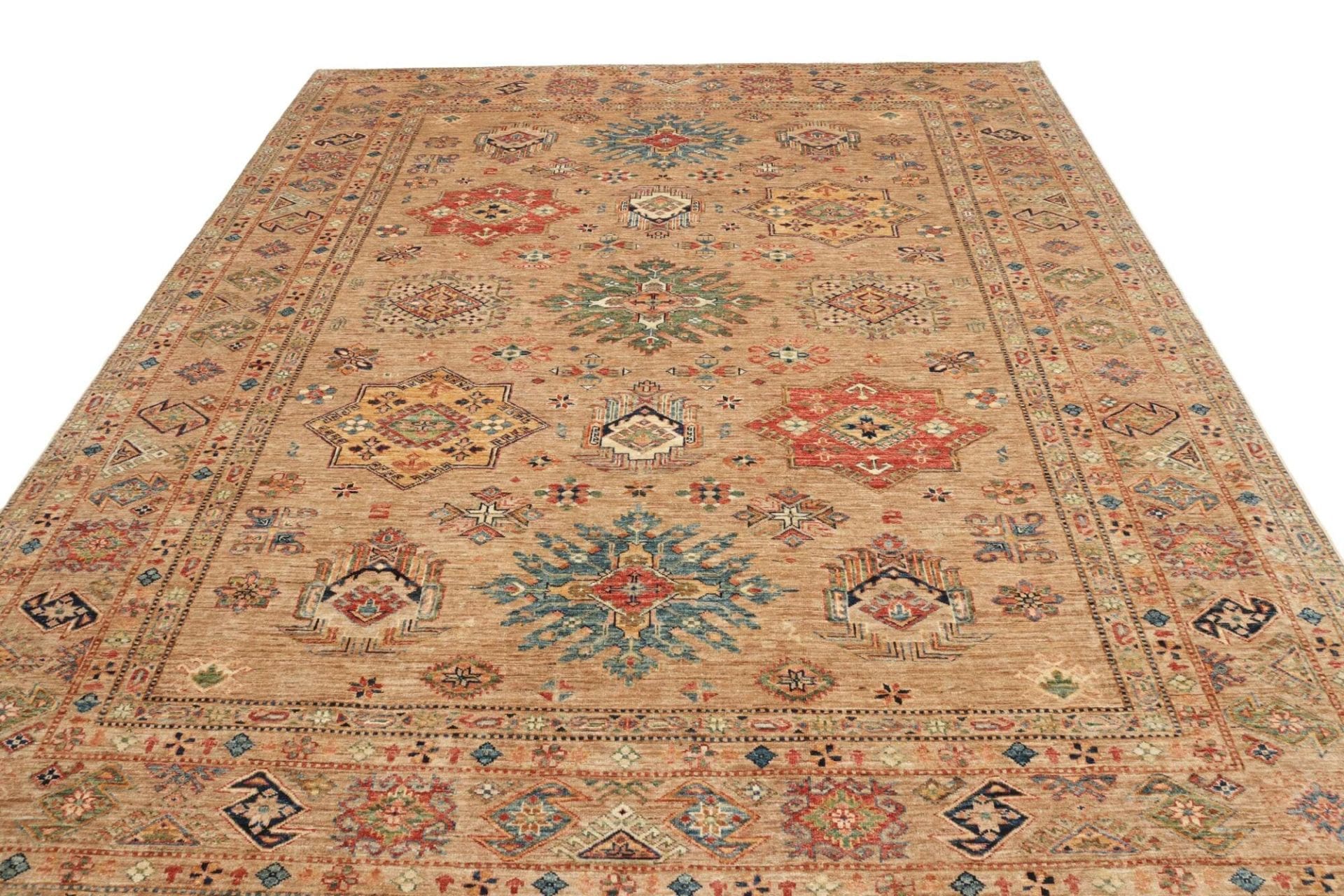 Handgeknüpfter Kazak Orientteppich, 254 × 307 cm, Wolle