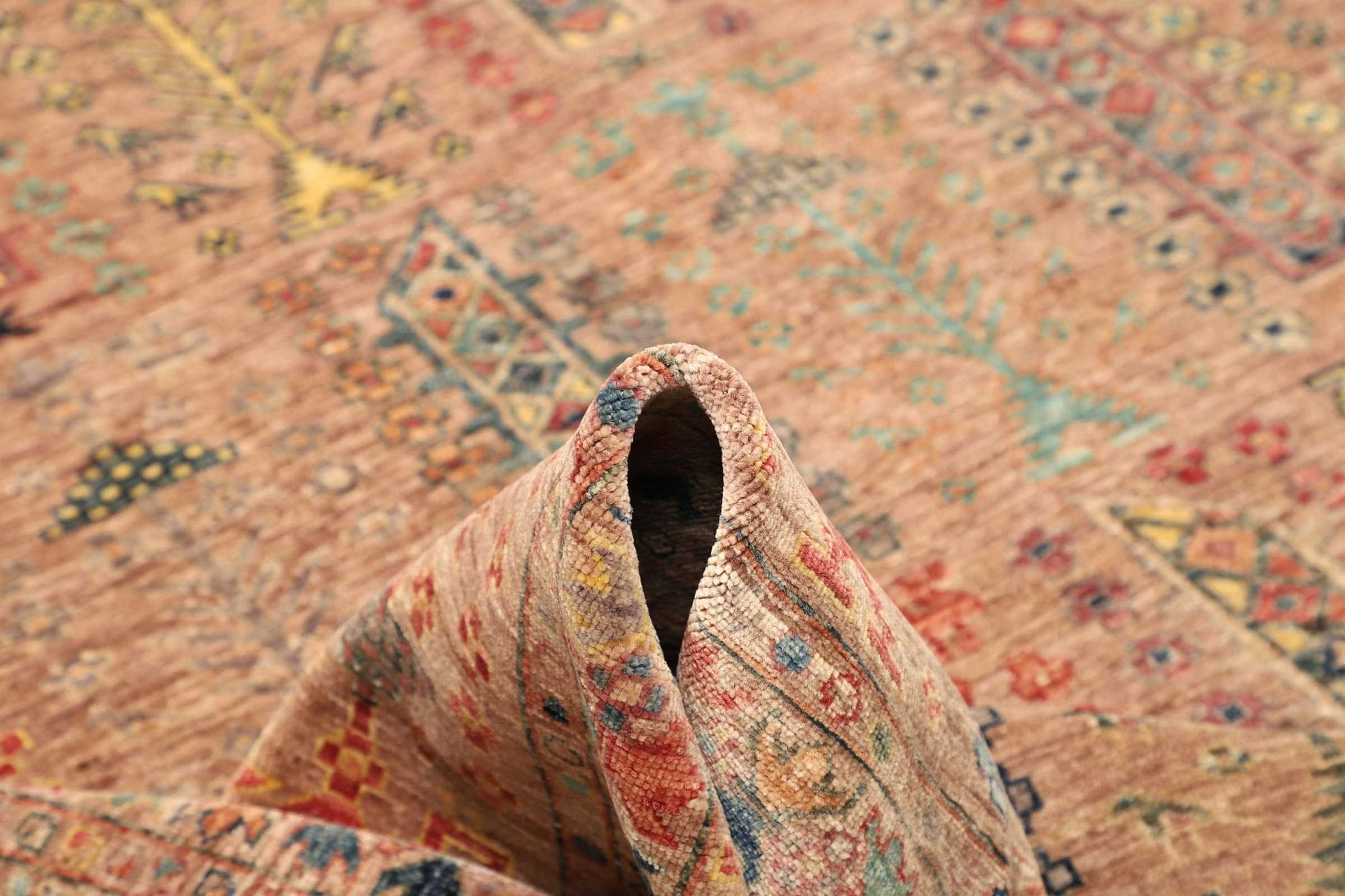 Handgeknüpfter Samarkand Orientteppich, 248 × 298 cm, Wolle