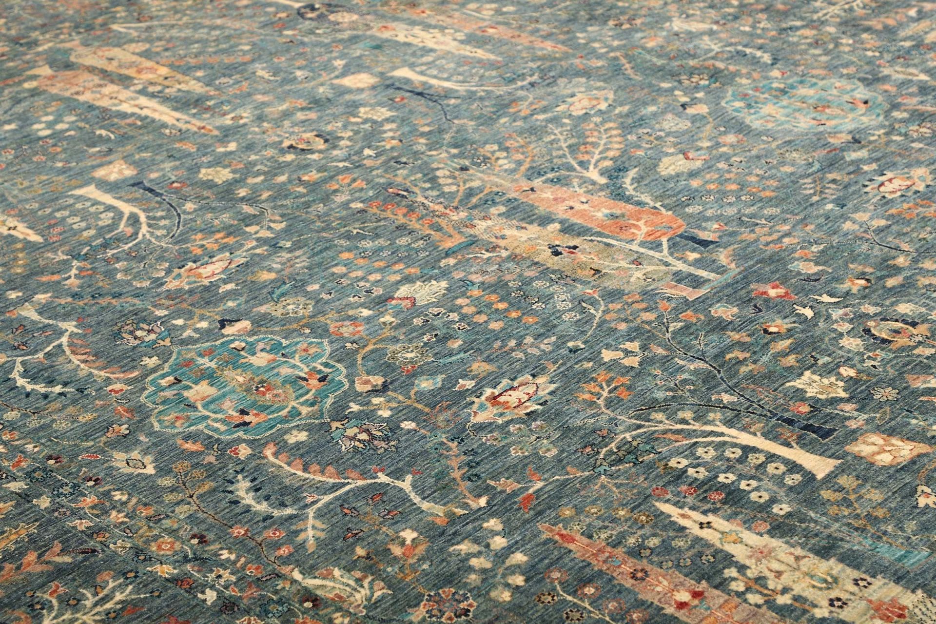 Handgeknüpfter Samarkand Orientteppich, 305 × 434 cm, Wolle