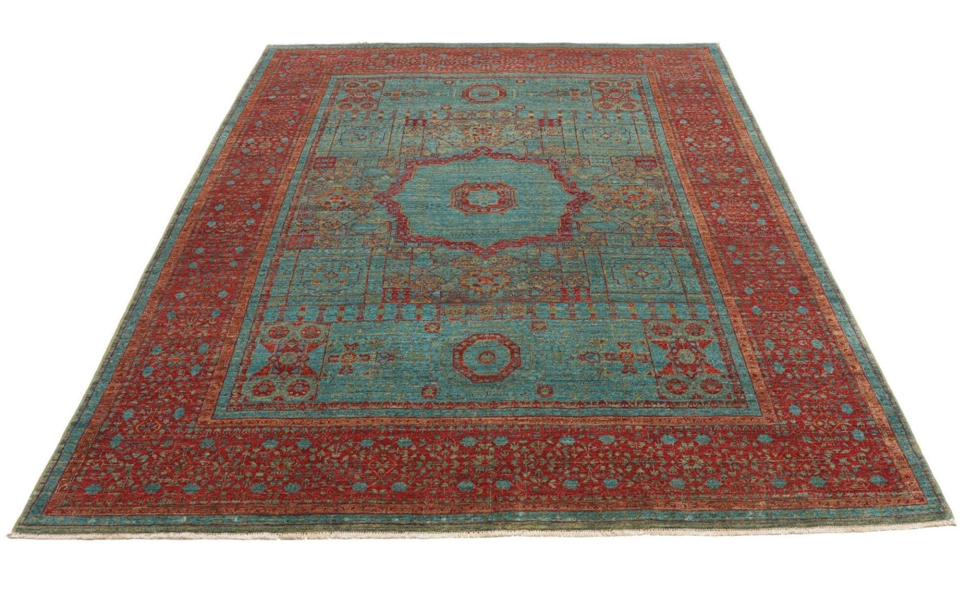 Mamluk Orientteppich 180 × 235 cm aus Wolle, handgeknüpft