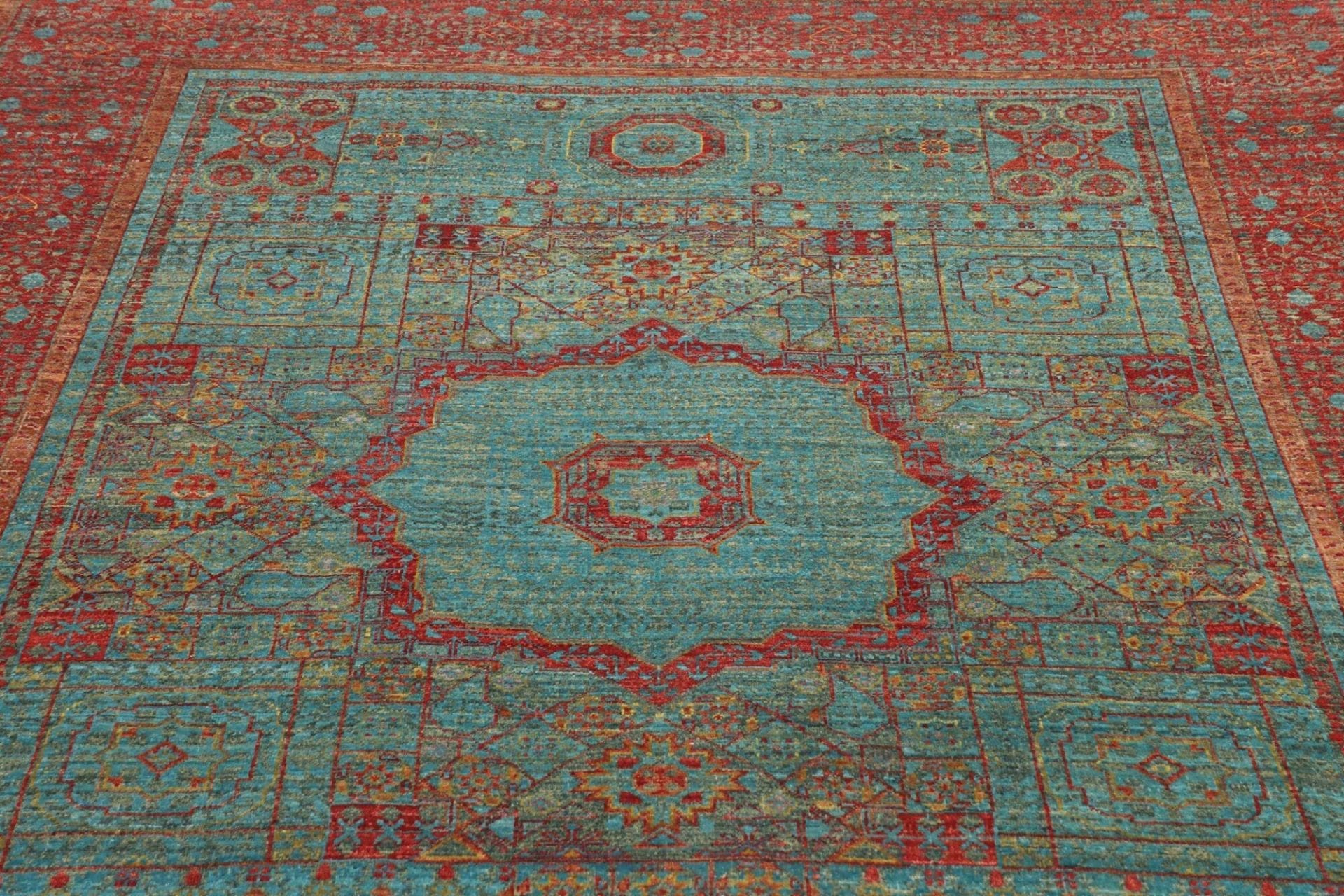Mamluk Orientteppich 180 × 235 cm aus Wolle, handgeknüpft
