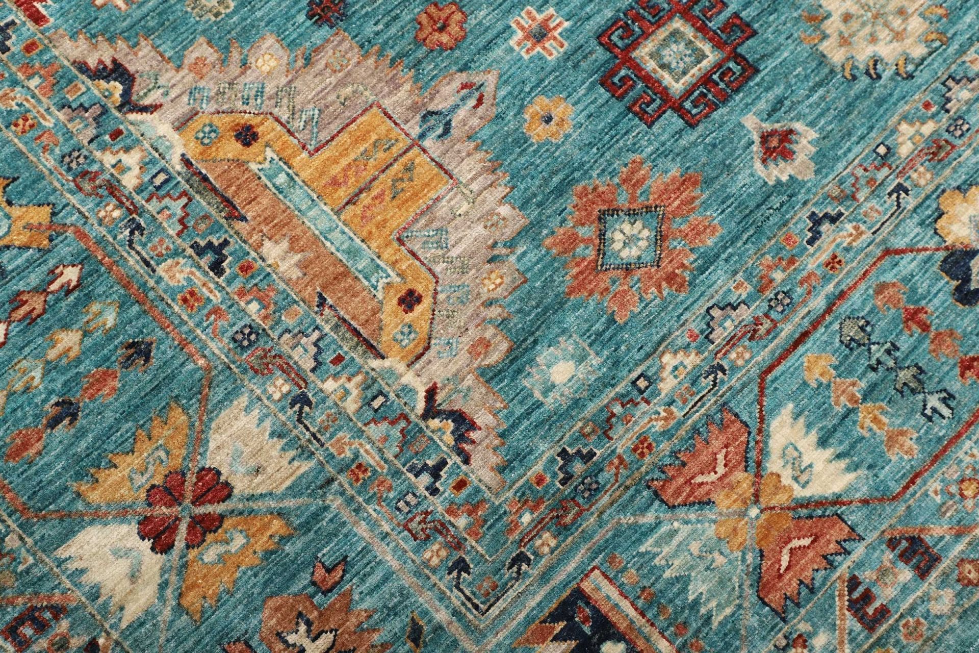 Handgeknüpfter Samarkand Orientteppich, 251 × 312 cm, Wolle