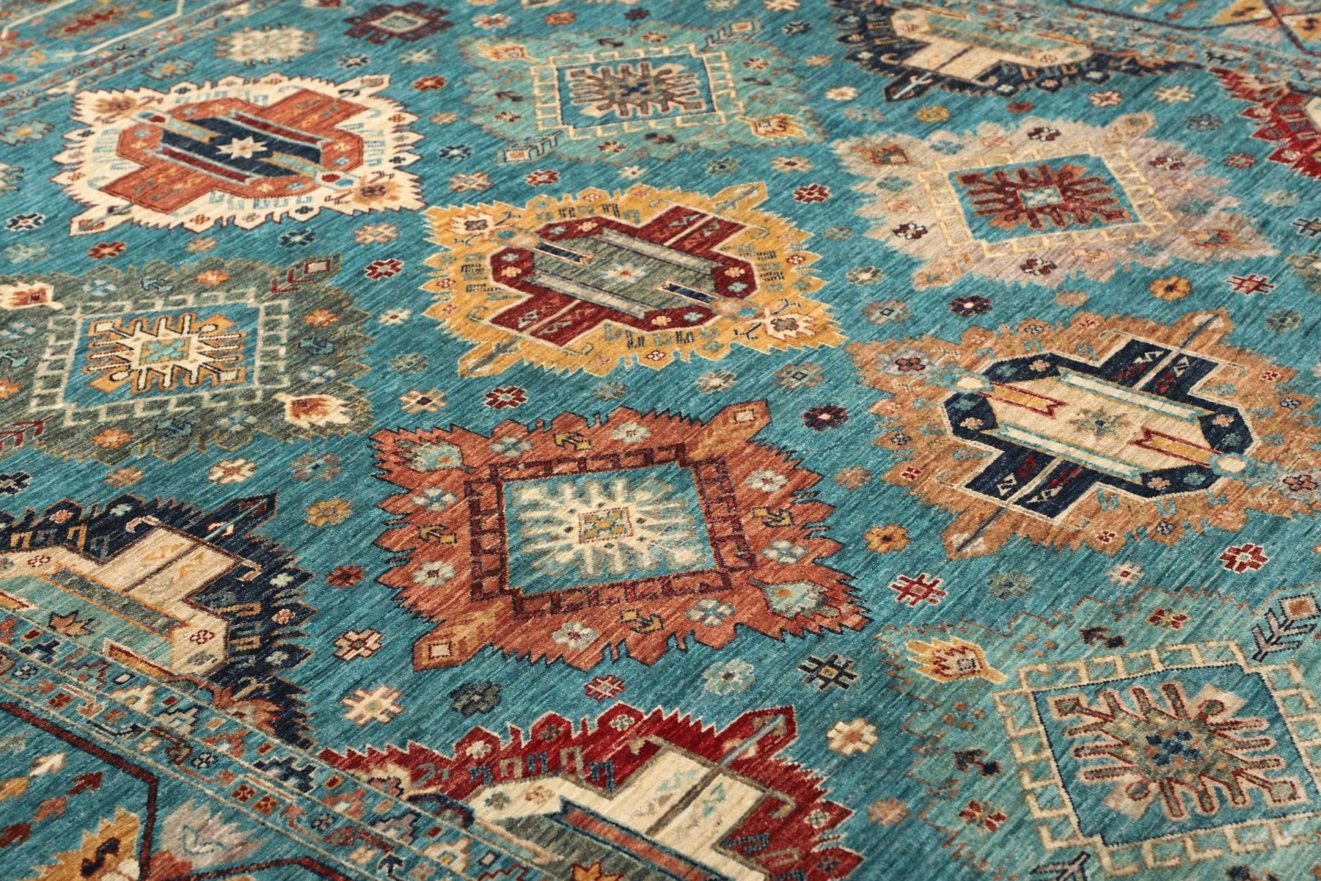 Handgeknüpfter Samarkand Orientteppich, 251 × 312 cm, Wolle