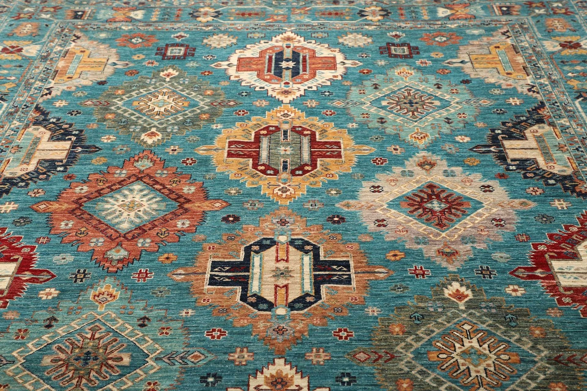 Handgeknüpfter Samarkand Orientteppich, 251 × 312 cm, Wolle