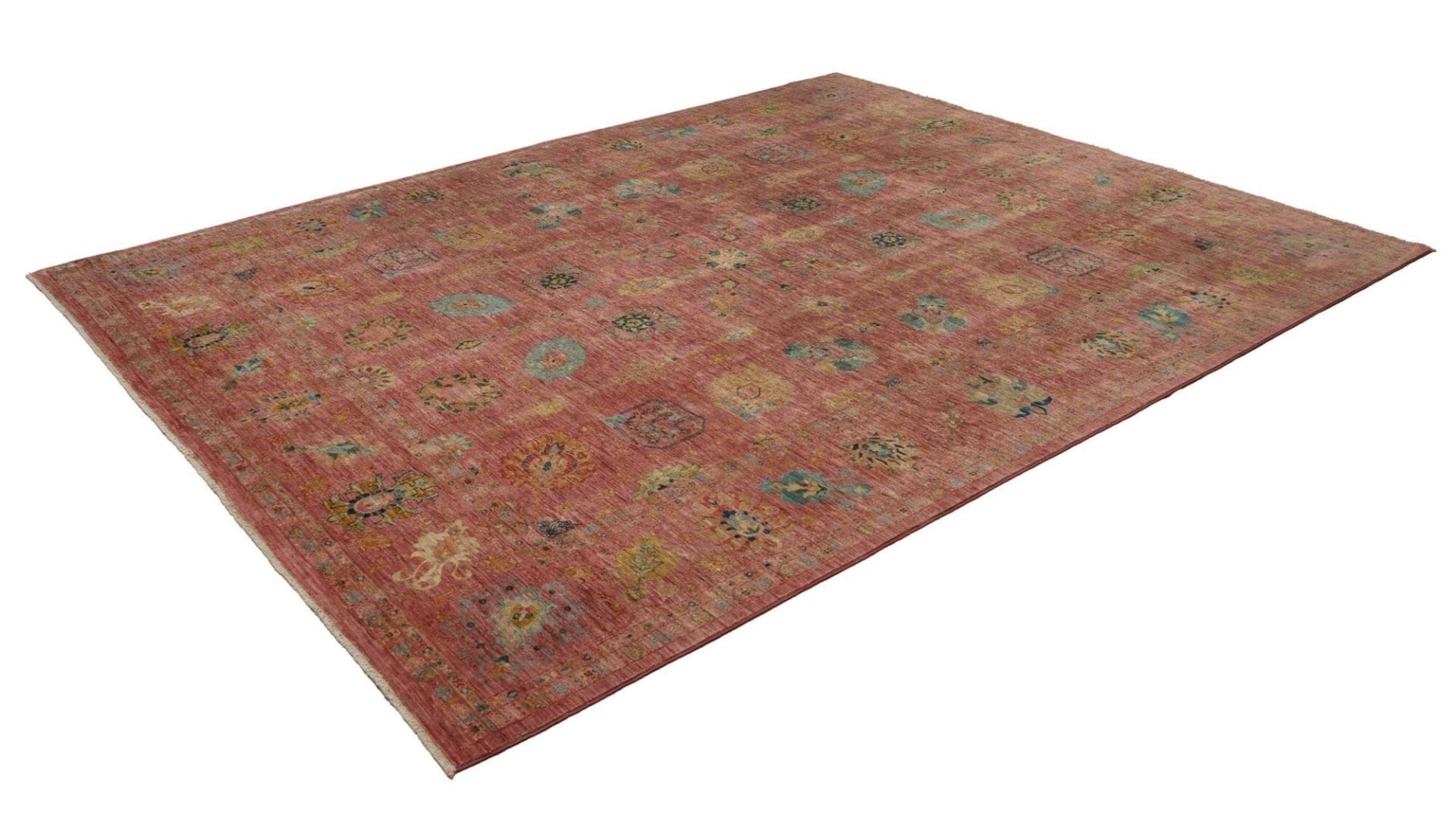 orientteppich-samarkand-243-x-305cm-handgeknupft-wolle-bunt-1 Samarkand Orientteppich aus Pakistan, 243 × 305 cm