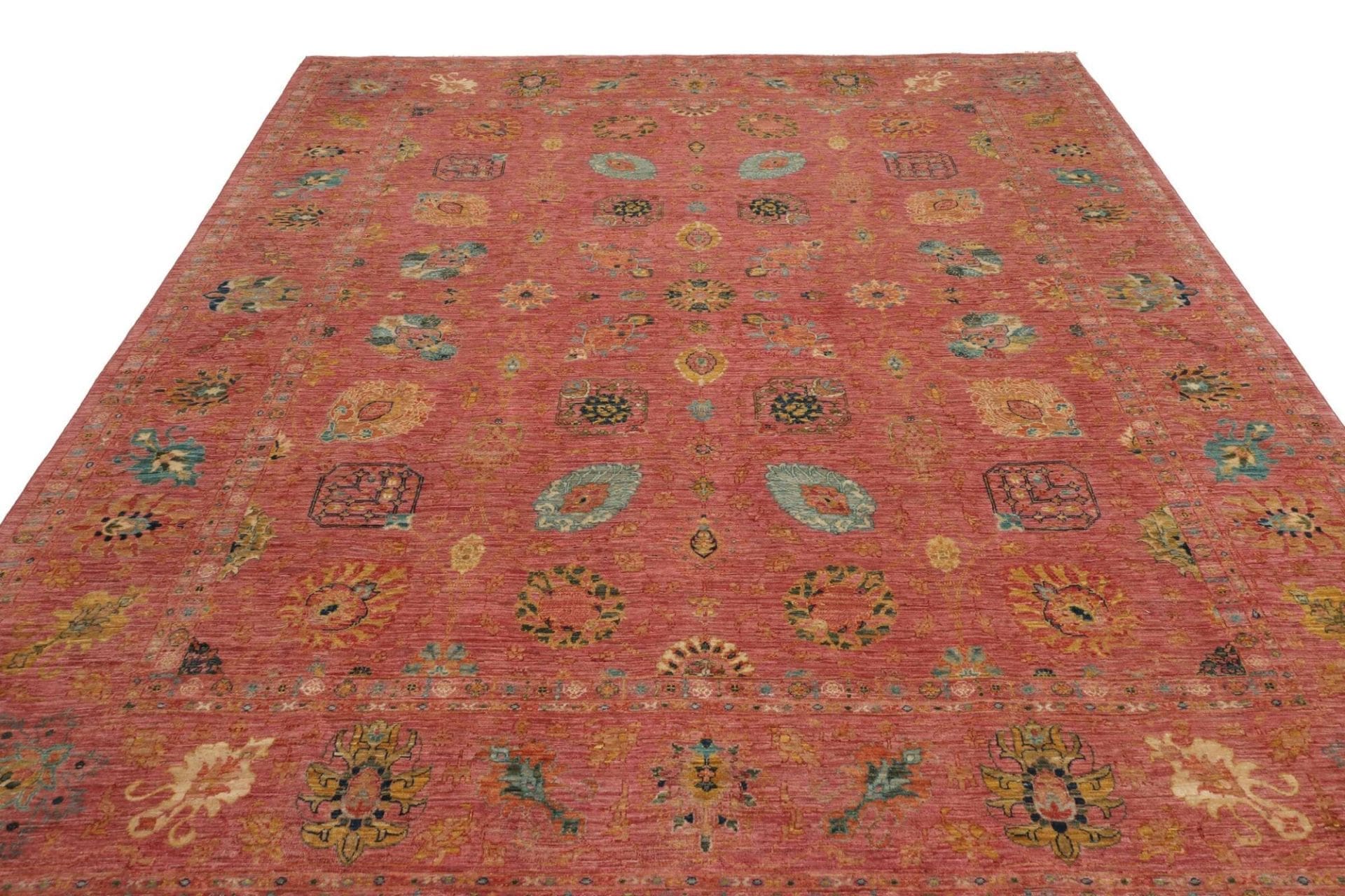 orientteppich-samarkand-243-x-305cm-handgeknupft-wolle-bunt-3 Samarkand Orientteppich aus Pakistan, 243 × 305 cm