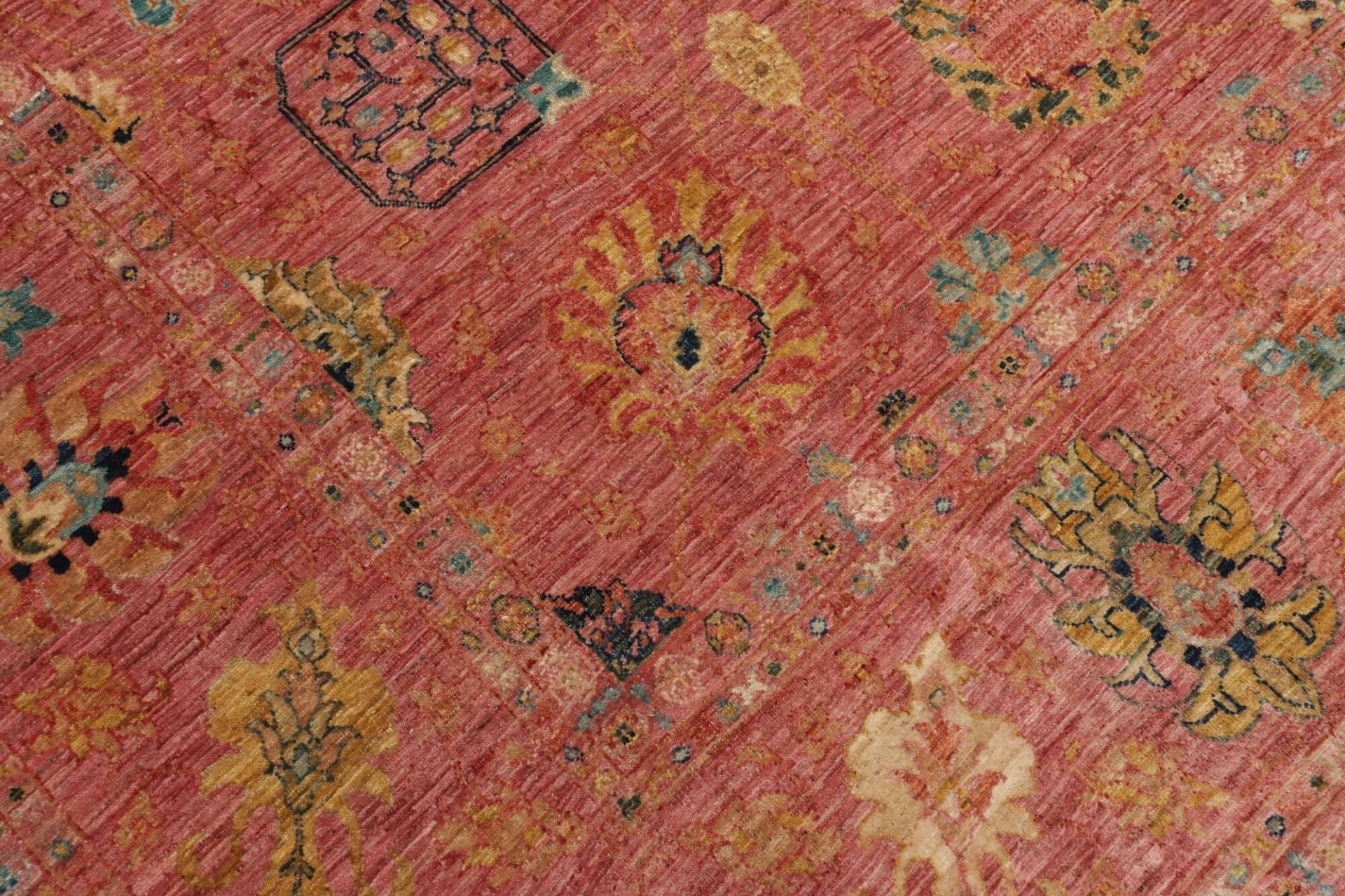 orientteppich-samarkand-243-x-305cm-handgeknupft-wolle-bunt-5 Samarkand Orientteppich aus Pakistan, 243 × 305 cm