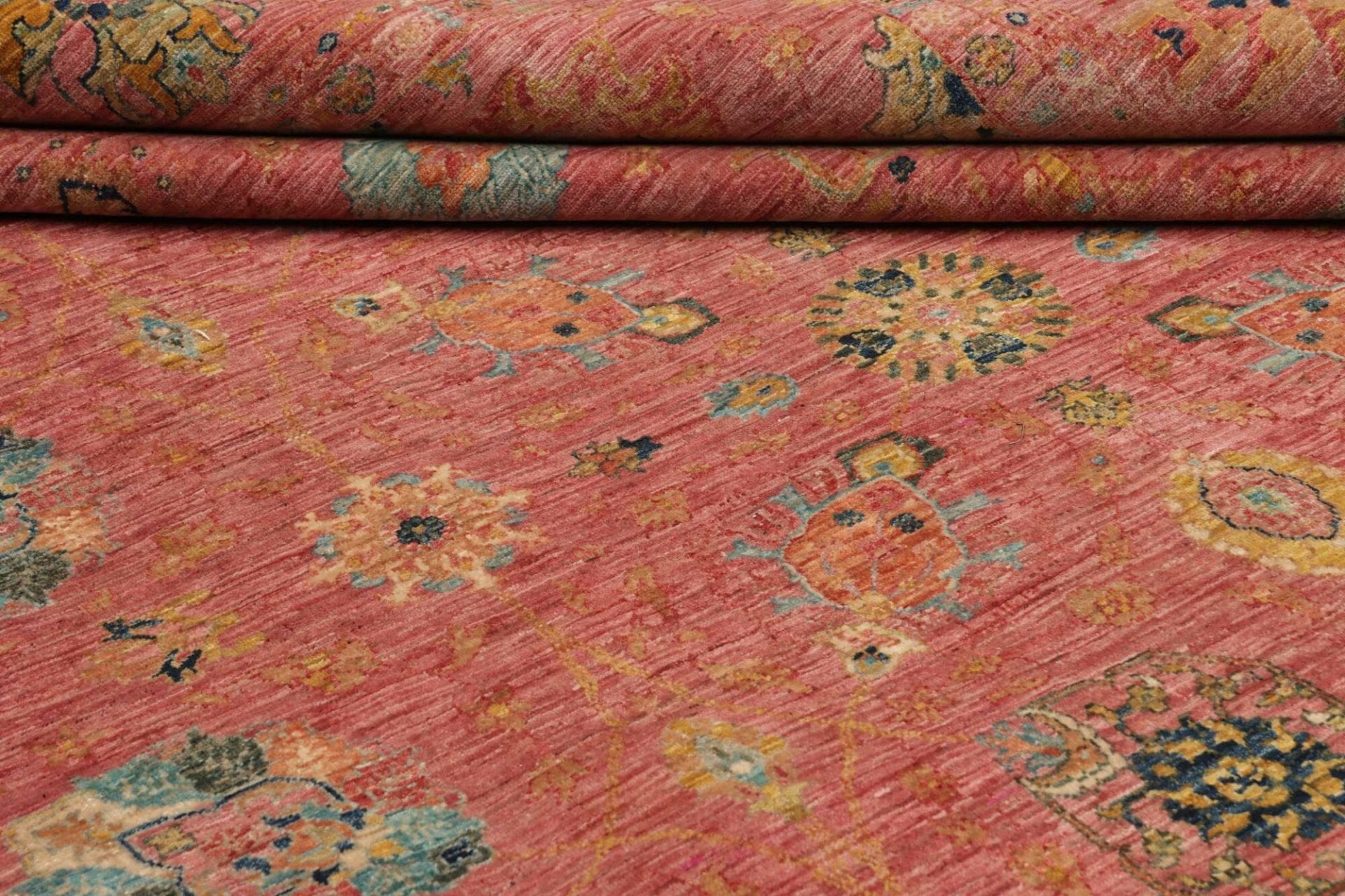orientteppich-samarkand-243-x-305cm-handgeknupft-wolle-bunt-9 Samarkand Orientteppich aus Pakistan, 243 × 305 cm