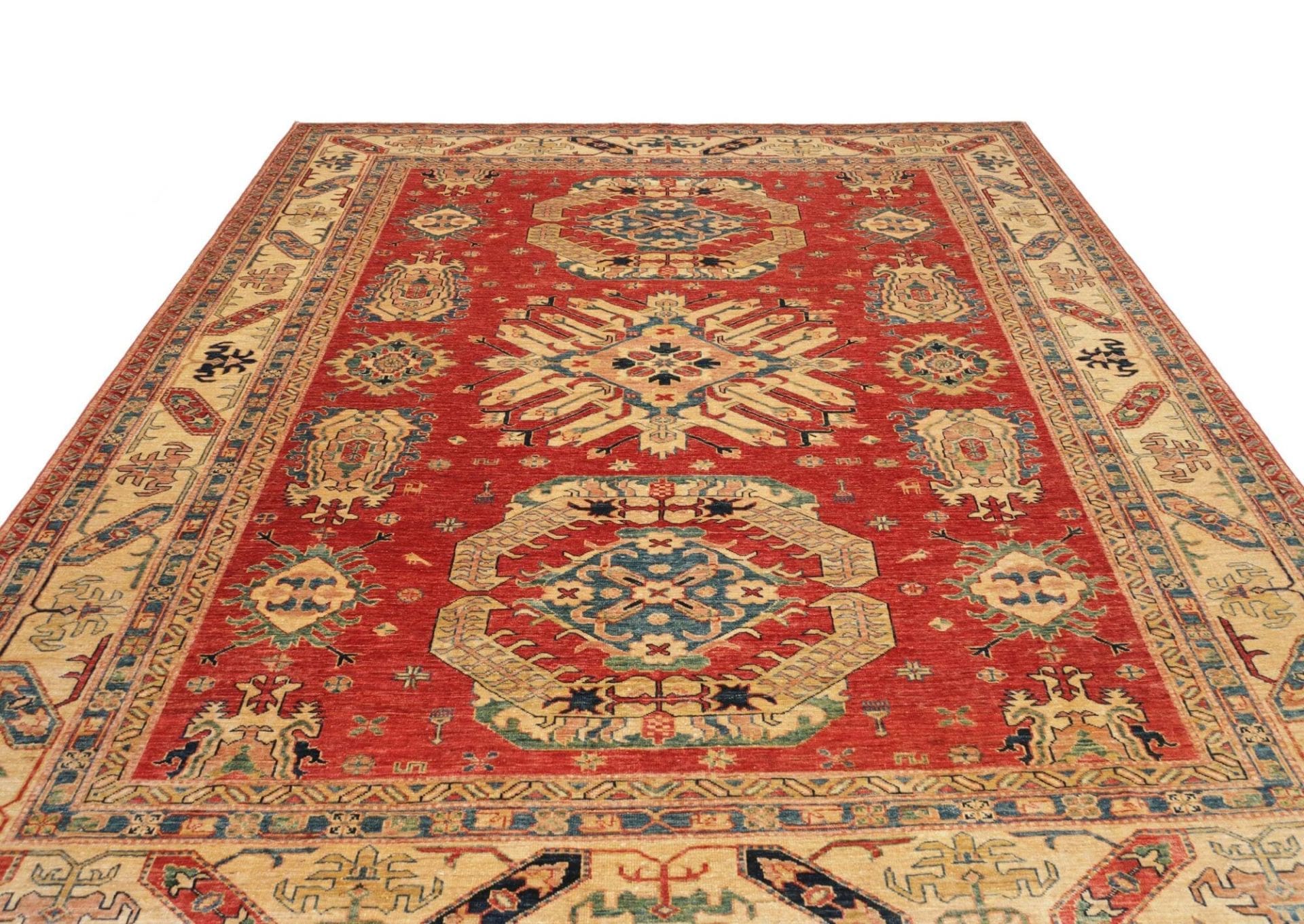 Handgeknüpfter Kazak Orientteppich, 243 × 314 cm, Wolle