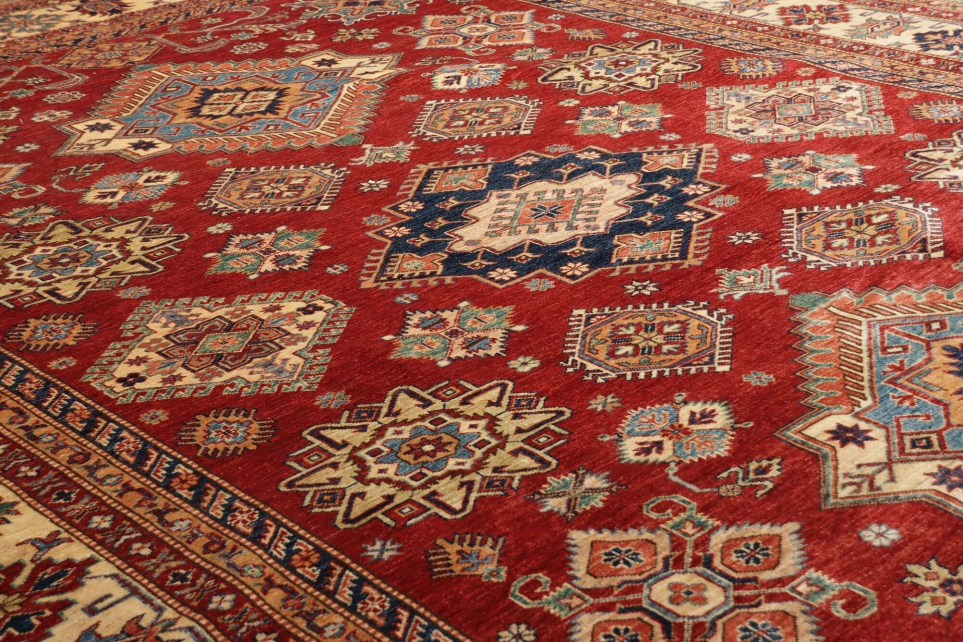 Handgeknüpfter Kazak Orientteppich, 283 × 370 cm, Wolle