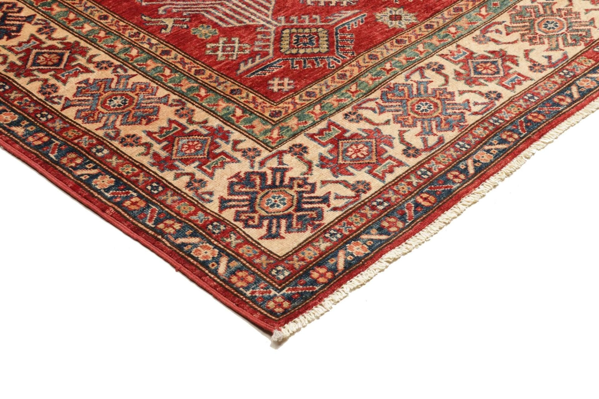 Kazak Orientteppich 185 × 253 cm aus Wolle, handgeknüpft