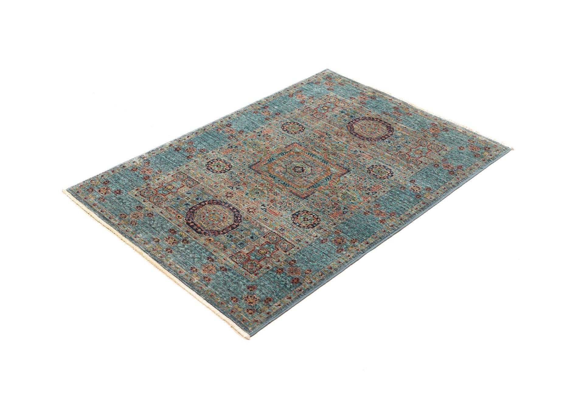 mamluk-orientteppich-84-x-115cm-handgeknupft-seide-hochwertig-1 Handgeknüpfter Mamluk Orientteppich 84 × 115 cm