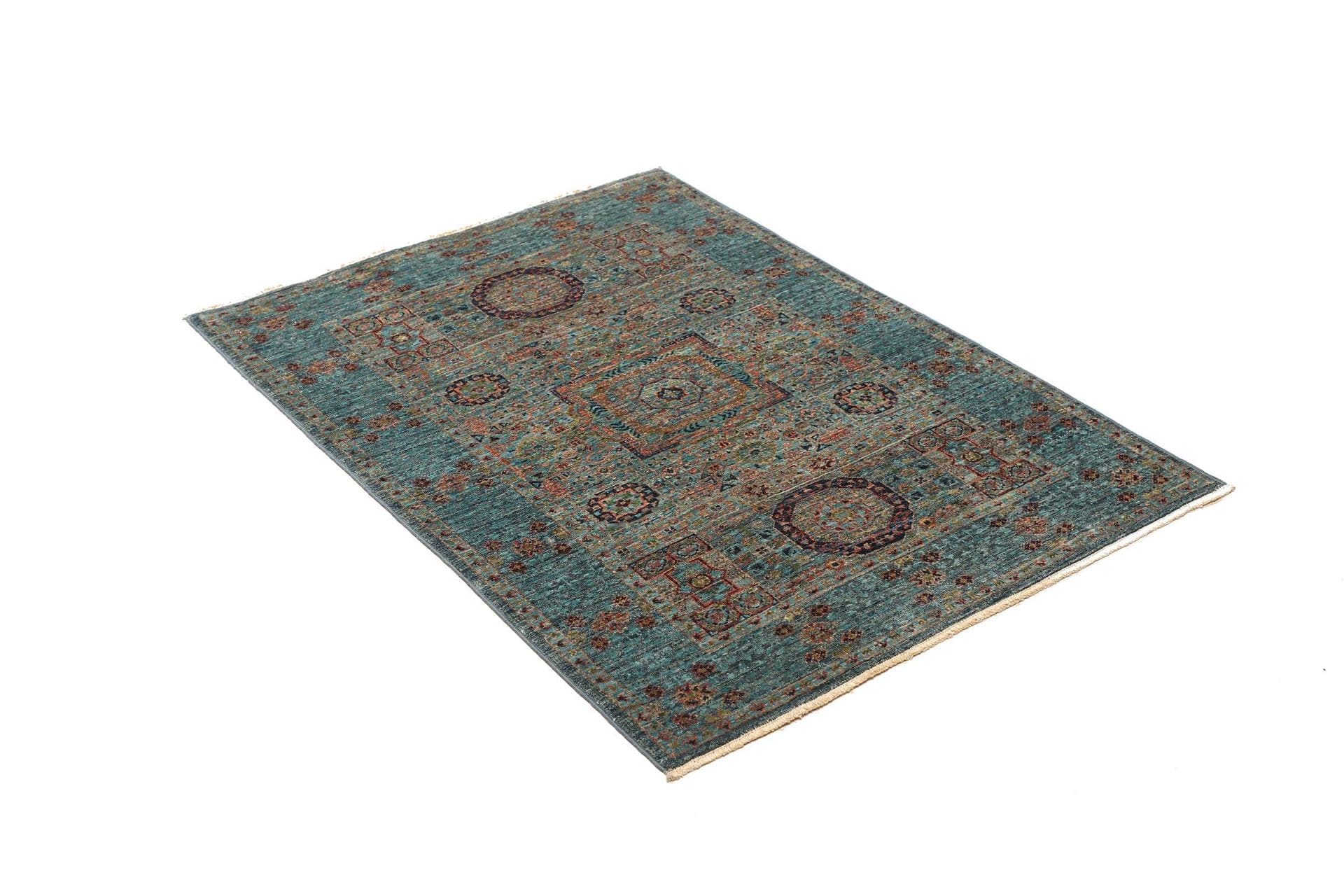 mamluk-orientteppich-84-x-115cm-handgeknupft-seide-hochwertig-2 Handgeknüpfter Mamluk Orientteppich 84 × 115 cm