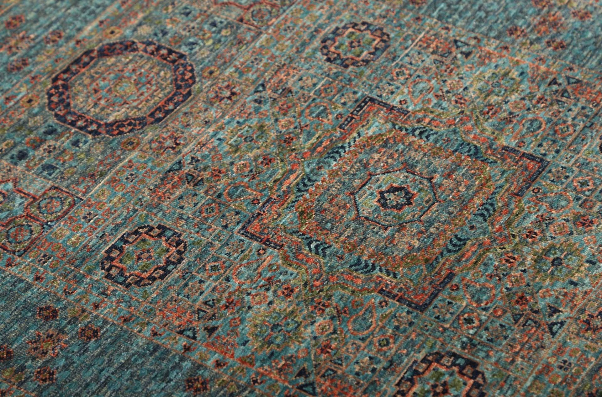 mamluk-orientteppich-84-x-115cm-handgeknupft-seide-hochwertig-6 Handgeknüpfter Mamluk Orientteppich 84 × 115 cm