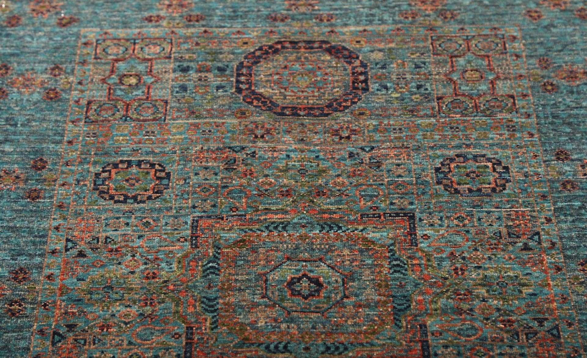mamluk-orientteppich-84-x-115cm-handgeknupft-seide-hochwertig-7 Handgeknüpfter Mamluk Orientteppich 84 × 115 cm