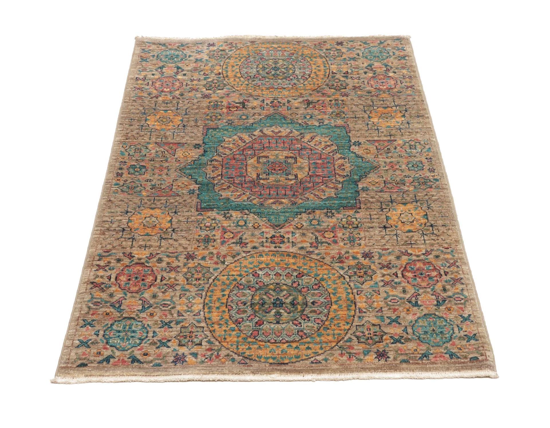 Handgeknüpfter Mamluk Orientteppich 84 × 125 cm