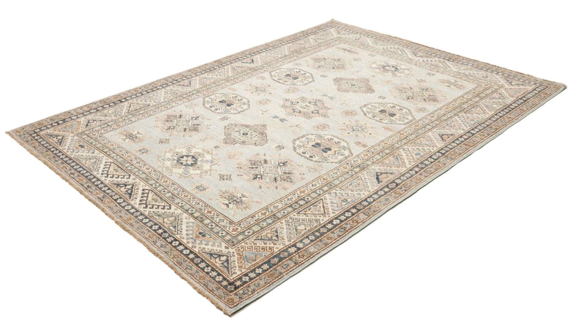 Kazak Orientteppich 181 × 238 cm aus Wolle, handgeknüpft