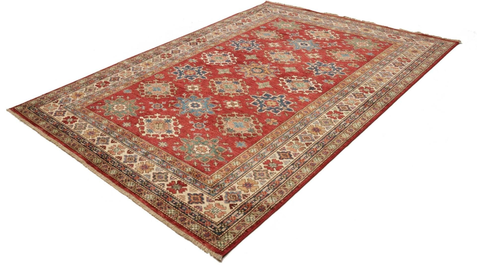 Kazak Orientteppich 191 × 264 cm aus Wolle, handgeknüpft