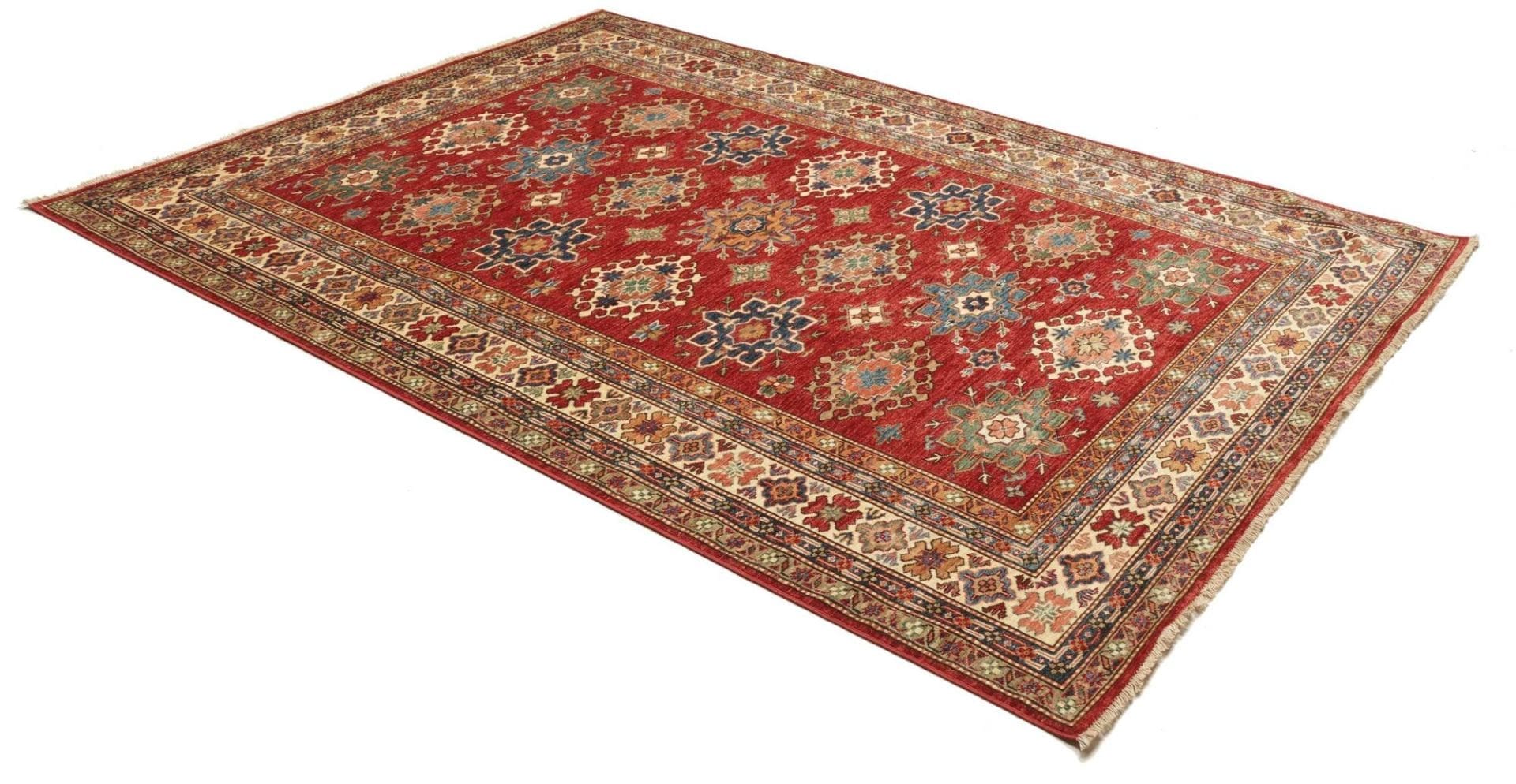 Kazak Orientteppich 191 × 264 cm aus Wolle, handgeknüpft