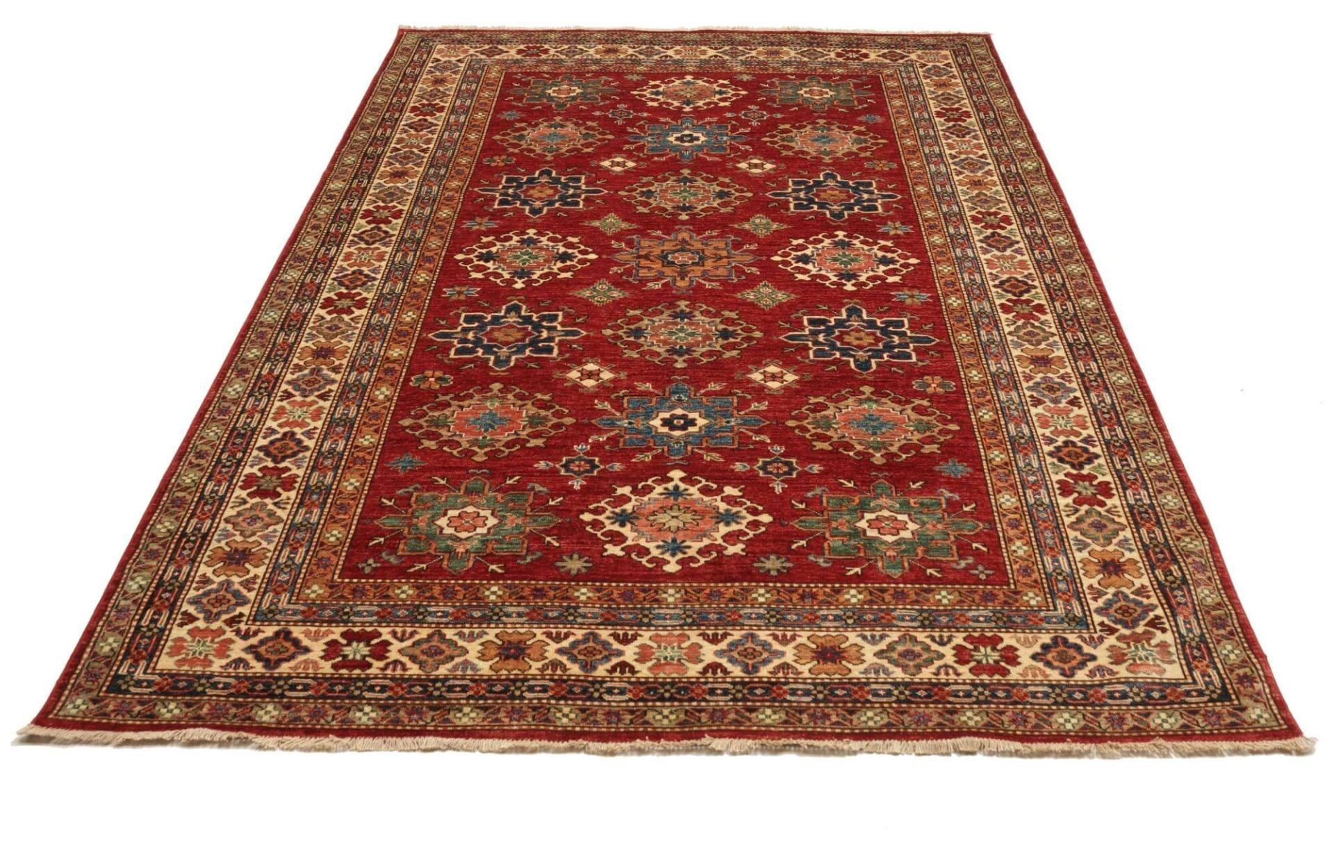 Kazak Orientteppich 191 × 264 cm aus Wolle, handgeknüpft