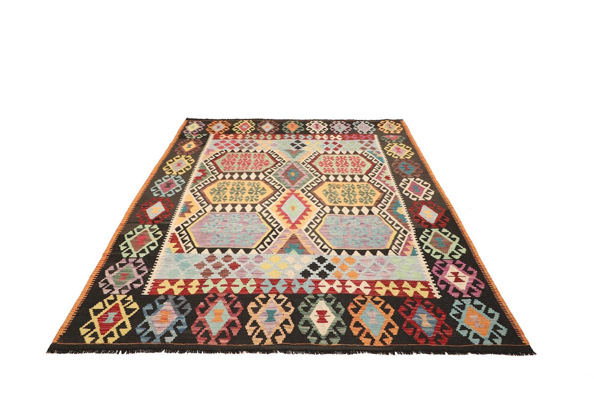 Kelim 187 × 233 cm aus Wolle, handgewebt