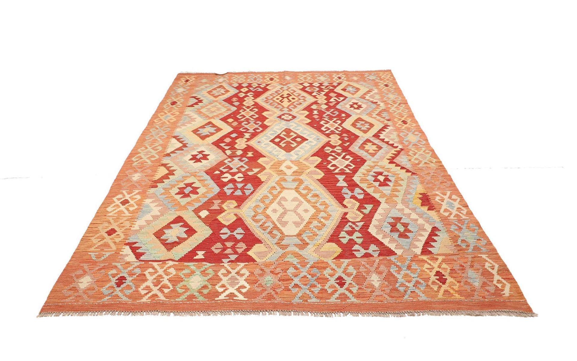 kelim-teppich-185-x-248cm-rustikales-design-handgewebt-1 Handgewebter Kelim 185 × 248 cm