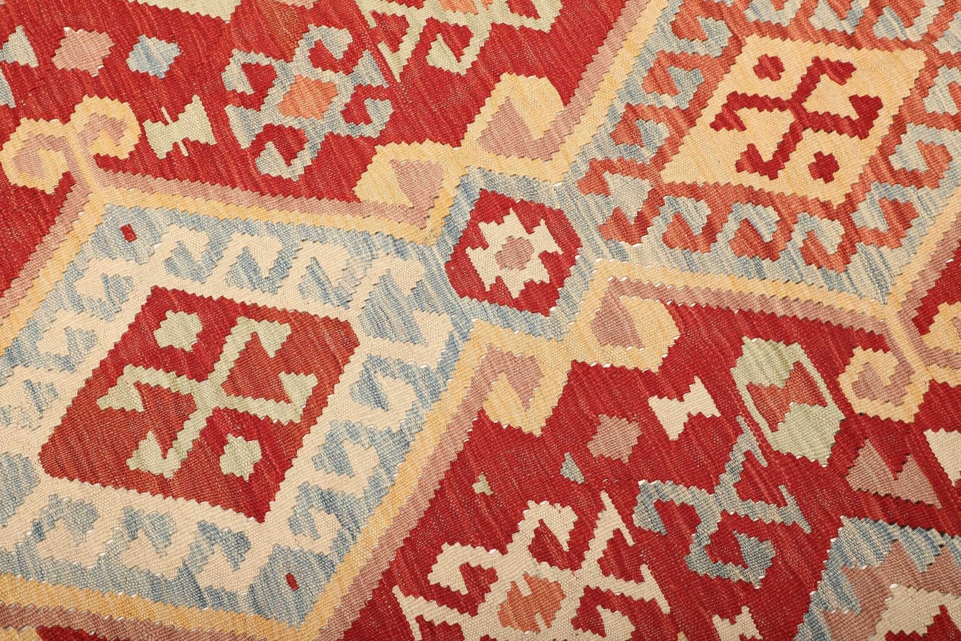 kelim-teppich-185-x-248cm-rustikales-design-handgewebt-3 Handgewebter Kelim 185 × 248 cm