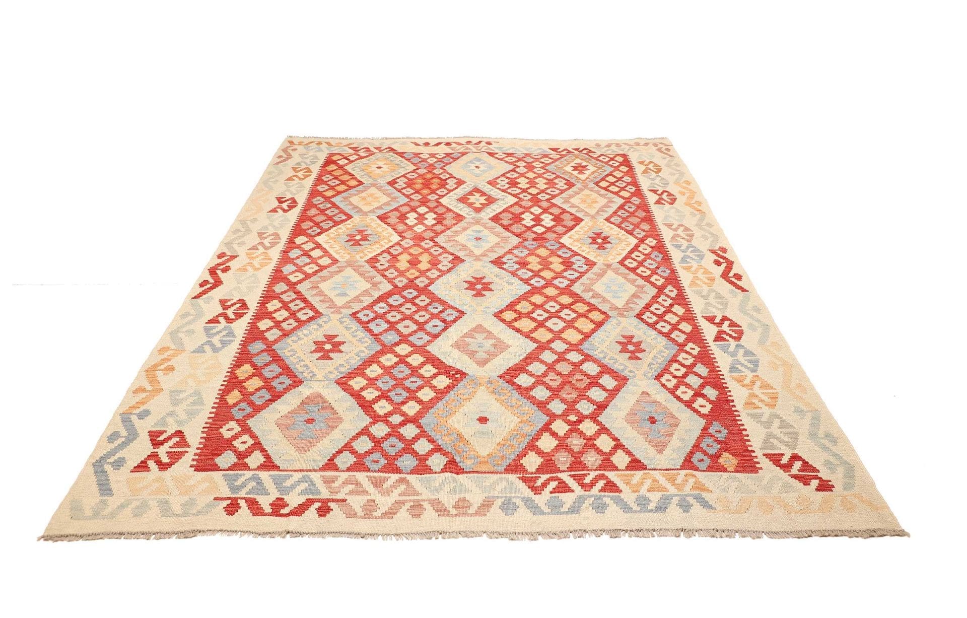 Kelim 186 × 245 cm aus Wolle, handgewebt