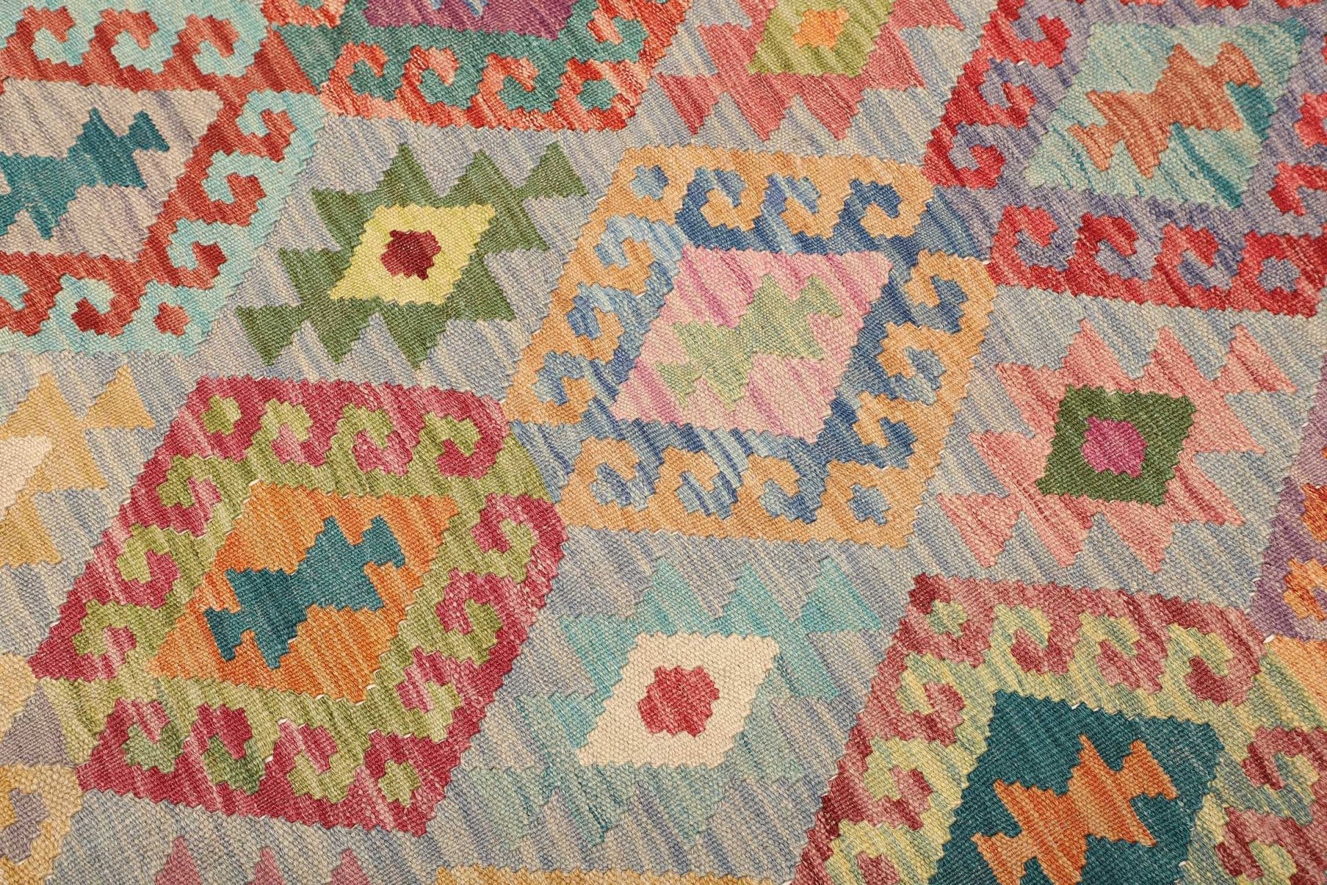 Kelim 189 × 244 cm aus Wolle, handgewebt