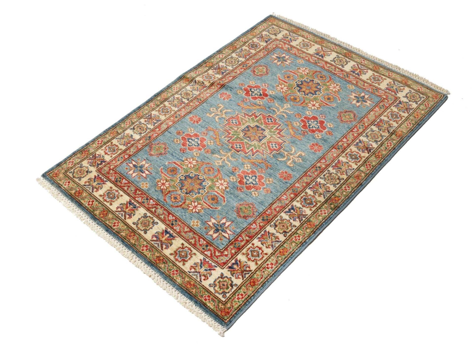Kazak Orientteppich 92 × 125 cm aus Wolle, handgeknüpft