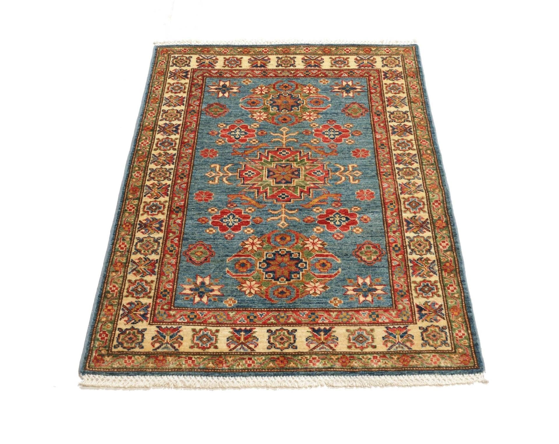 Kazak Orientteppich 92 × 125 cm aus Wolle, handgeknüpft