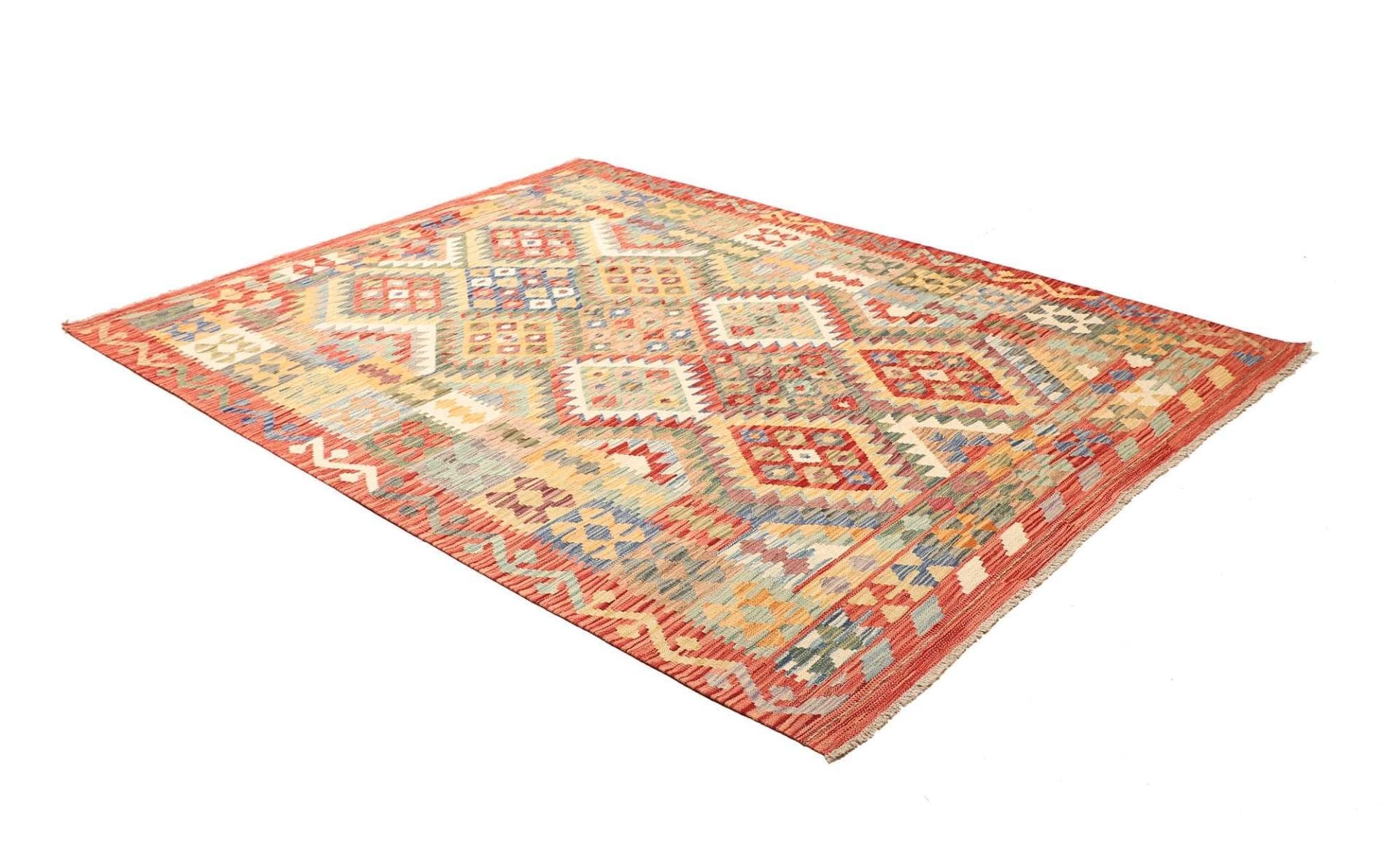 kelim-teppich-186-x-243-cm-in-schurwolle-handgewebt-rustikal-2 Kelim 186 × 243 cm aus Wolle, handgewebt