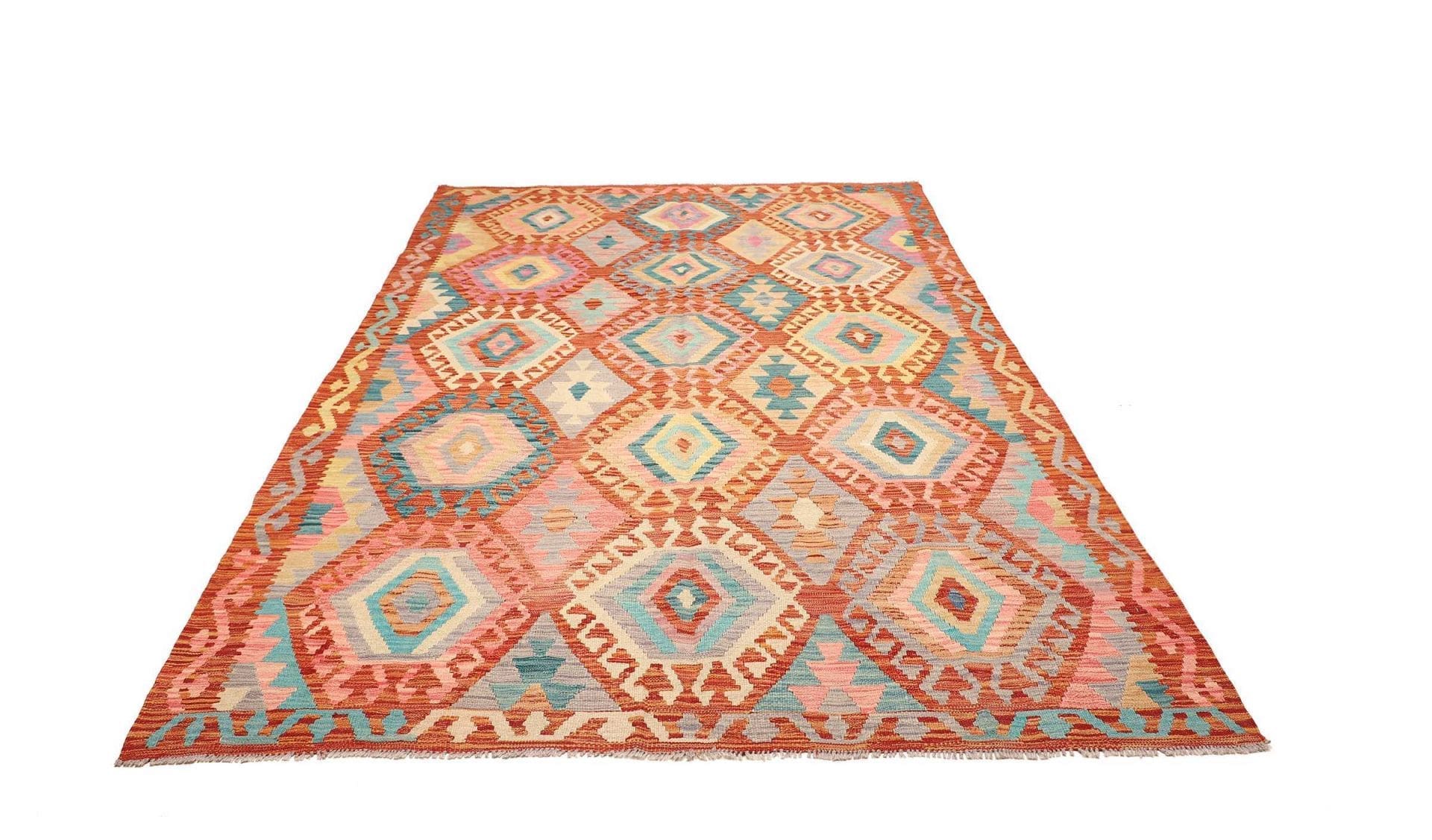 handgewebter-kelim-180-x-252-cm-aus-schurwolle-pakistanisch-rustikal-1 Kelim aus Pakistan, 180 × 252 cm