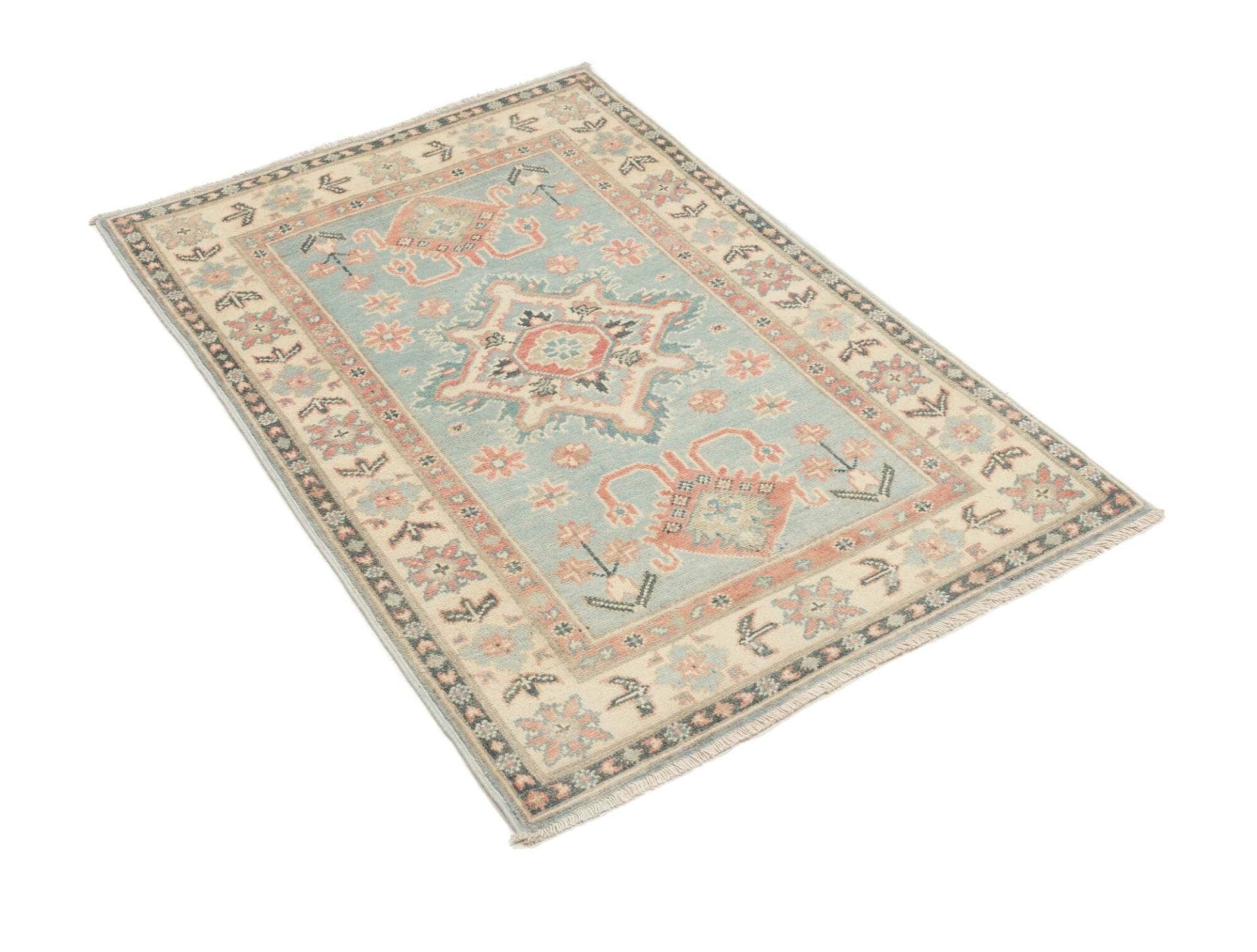 Kazak Orientteppich 85 × 122 cm aus Wolle, handgeknüpft