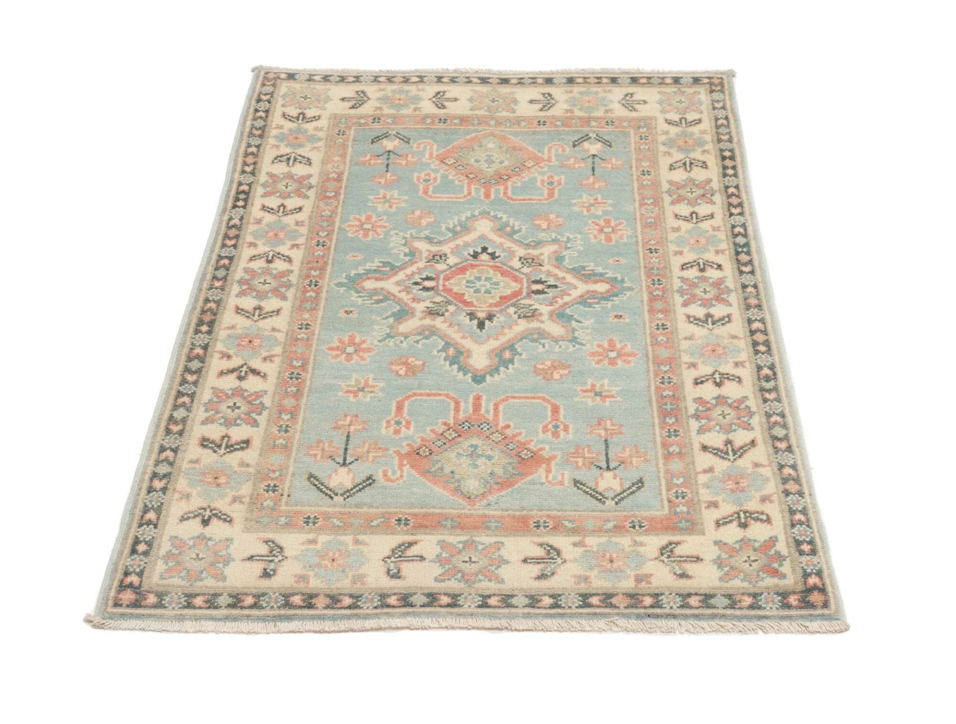 Kazak Orientteppich 85 × 122 cm aus Wolle, handgeknüpft